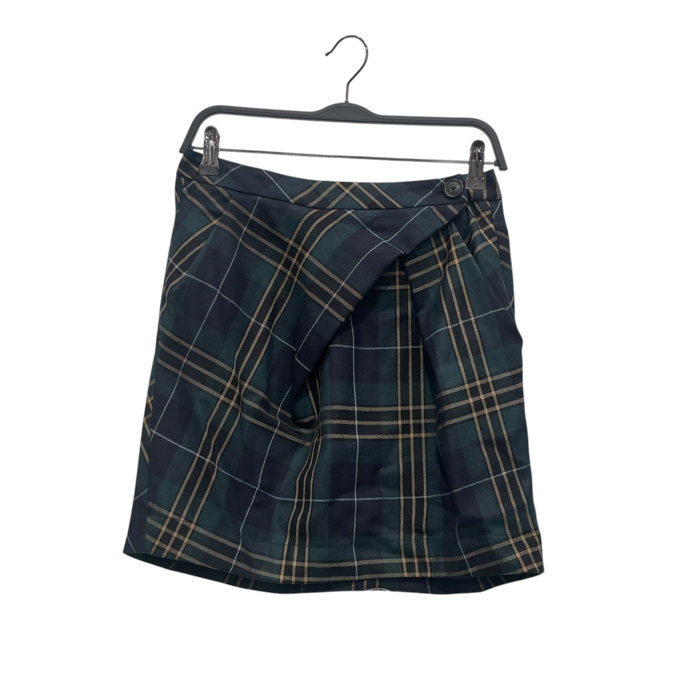 Vivienne Westwood/Skirt/44/Hombre Check/Cotton/GRN/SIDEBUTTON view 1