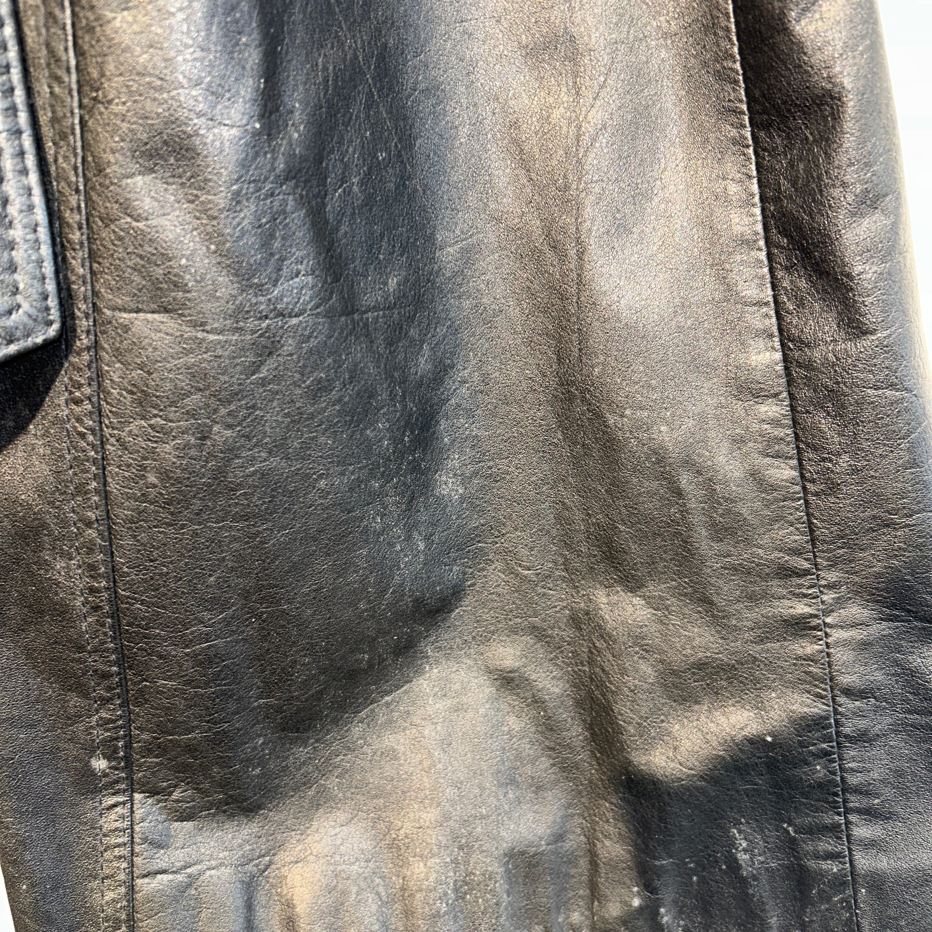 Vintage/Coat/8/Leather/BLK/Belted Trench view 6