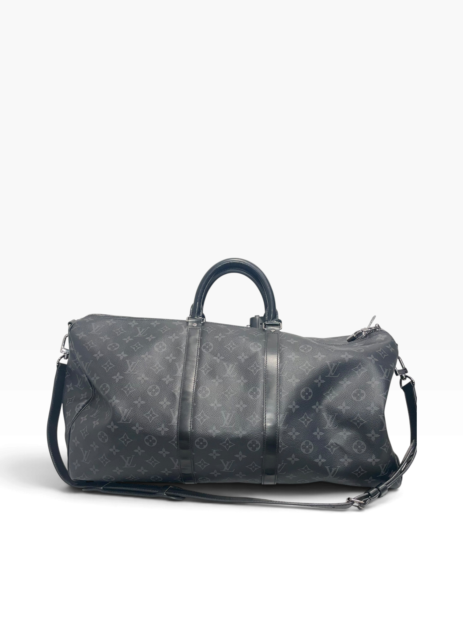 LOUIS VUITTON/Bag/Monogram/Leather/BLK/55 duffle bag view 1