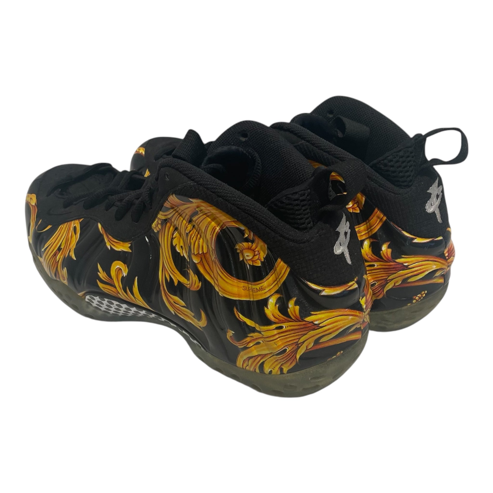 Supreme/NIKE/Low-Sneakers/US 10/Floral Pattern/BLK/Foamposite One SP Baroque view 2