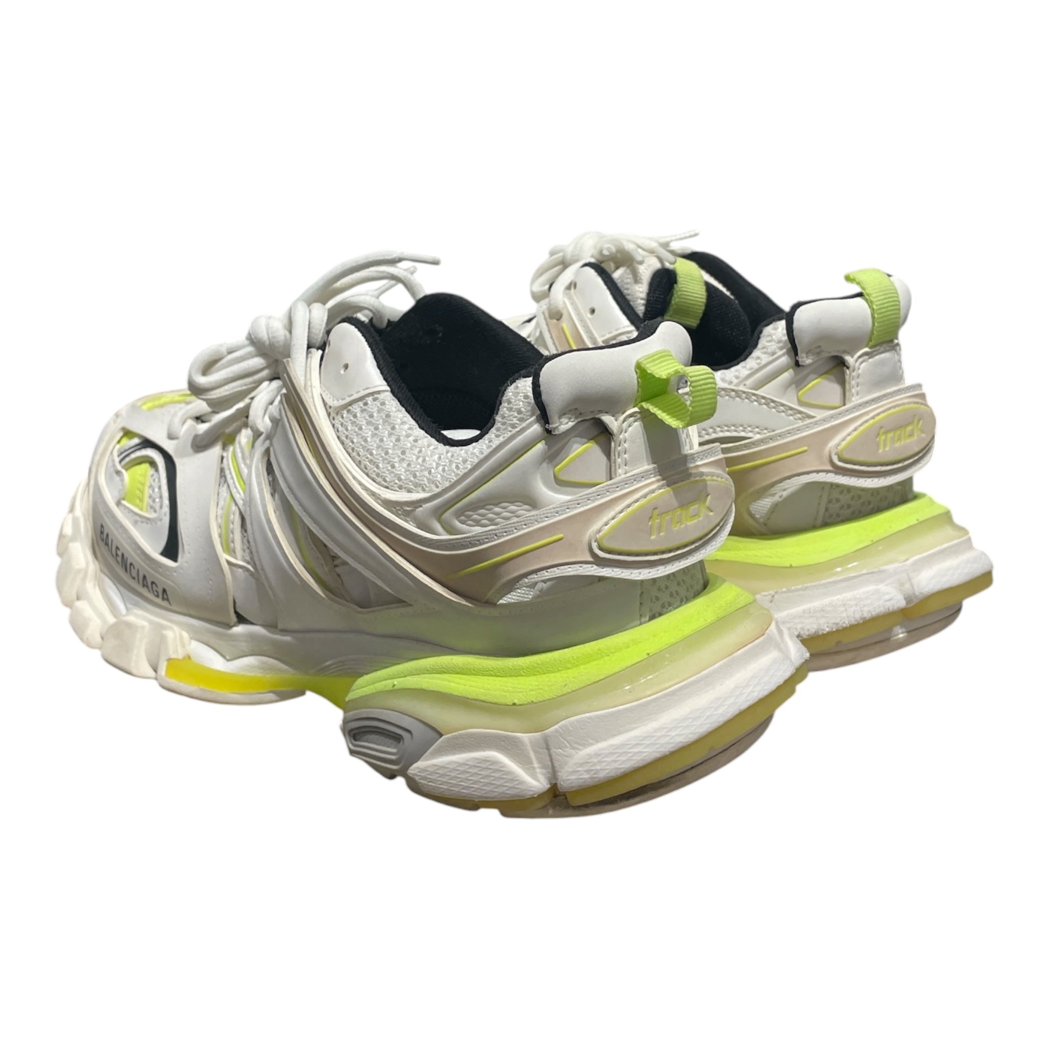 BALENCIAGA/Low-Sneakers/EU 39/WHT/neon green view 2