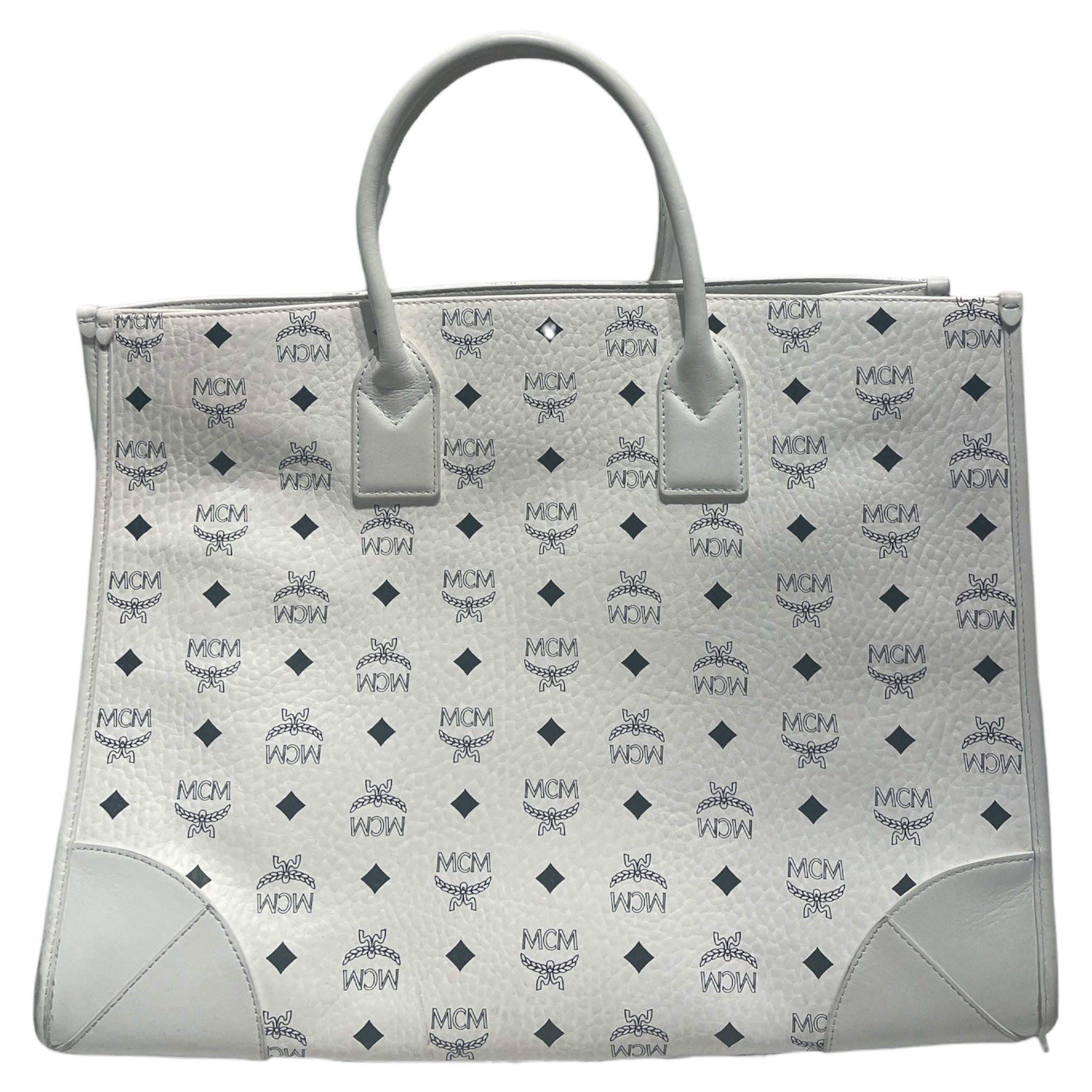 MCM/Bag/Leather/WHT/munchen visestosn tote view 1
