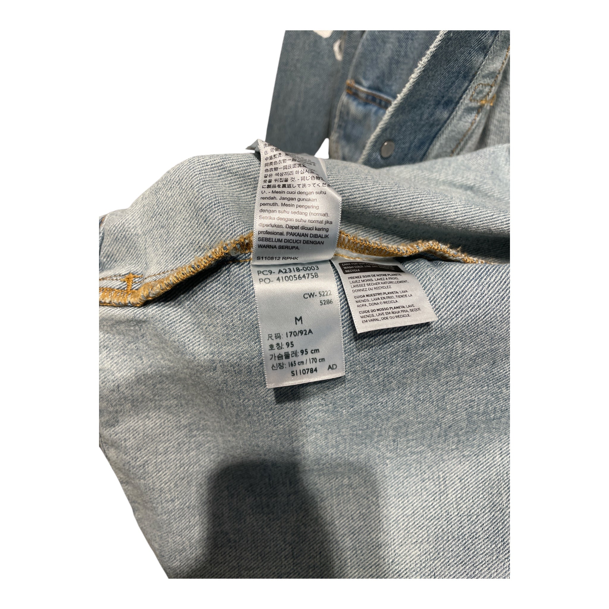 DENIM TEARS/Levi's/Denim Jkt/M/Denim/BLU/All Over Print/Wreath Print Type 2 Jacket view 4