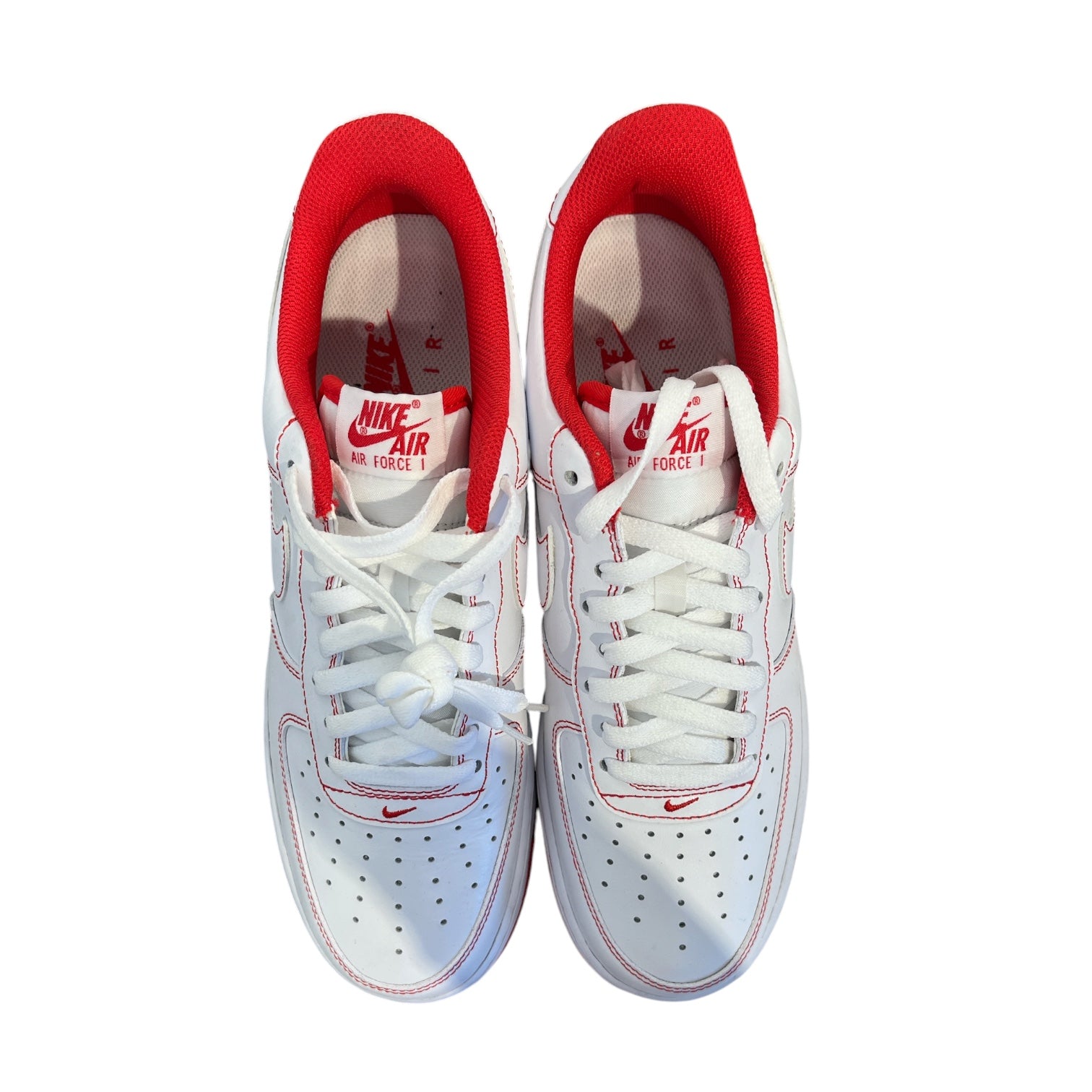 NIKE/Low-Sneakers/US 10/WHT/red stitching view 4