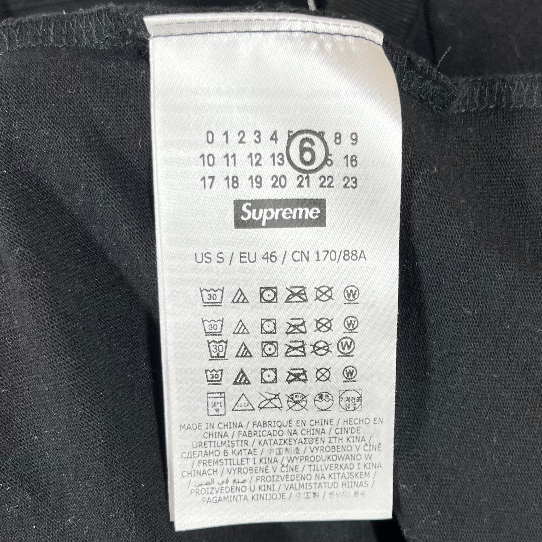 Supreme/MM6/T-Shirt/S/Cotton/BLK/RECONSTRUCTED T-SHIRT view 4