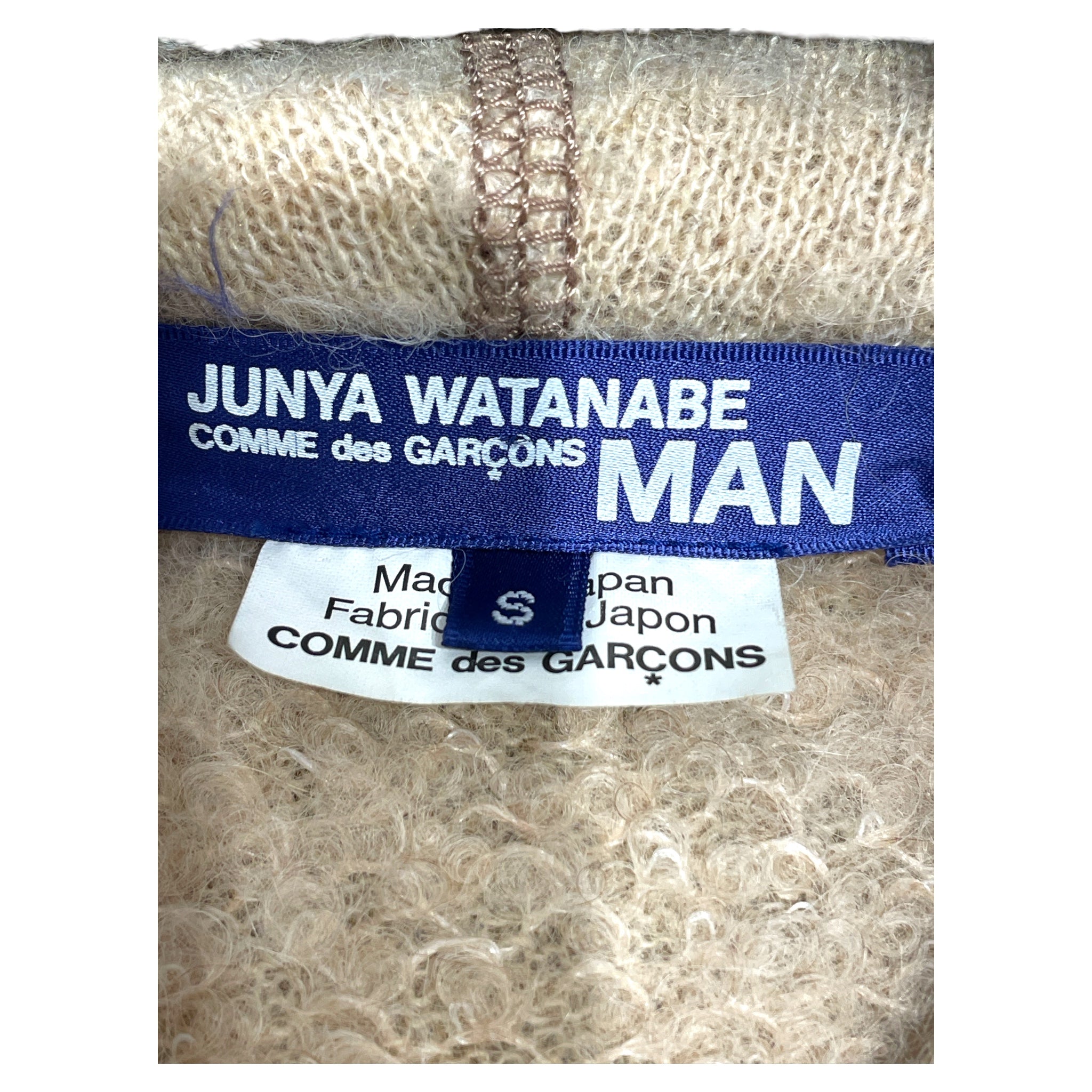 JUNYA WATANABE COMME des GARCONS/Hoodie/S/Wool/BEG/Comme x Junya Alpaca Hoodie view 3
