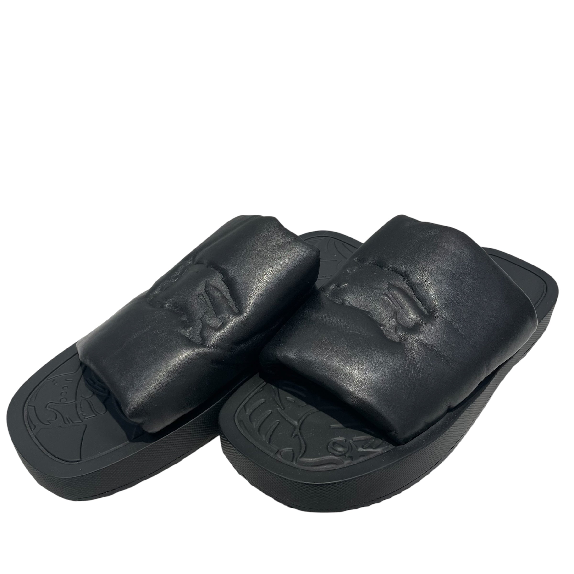 BURBERRY/Sandals/EU 45/Leather/BLK/HORSE IMPRINT view 2