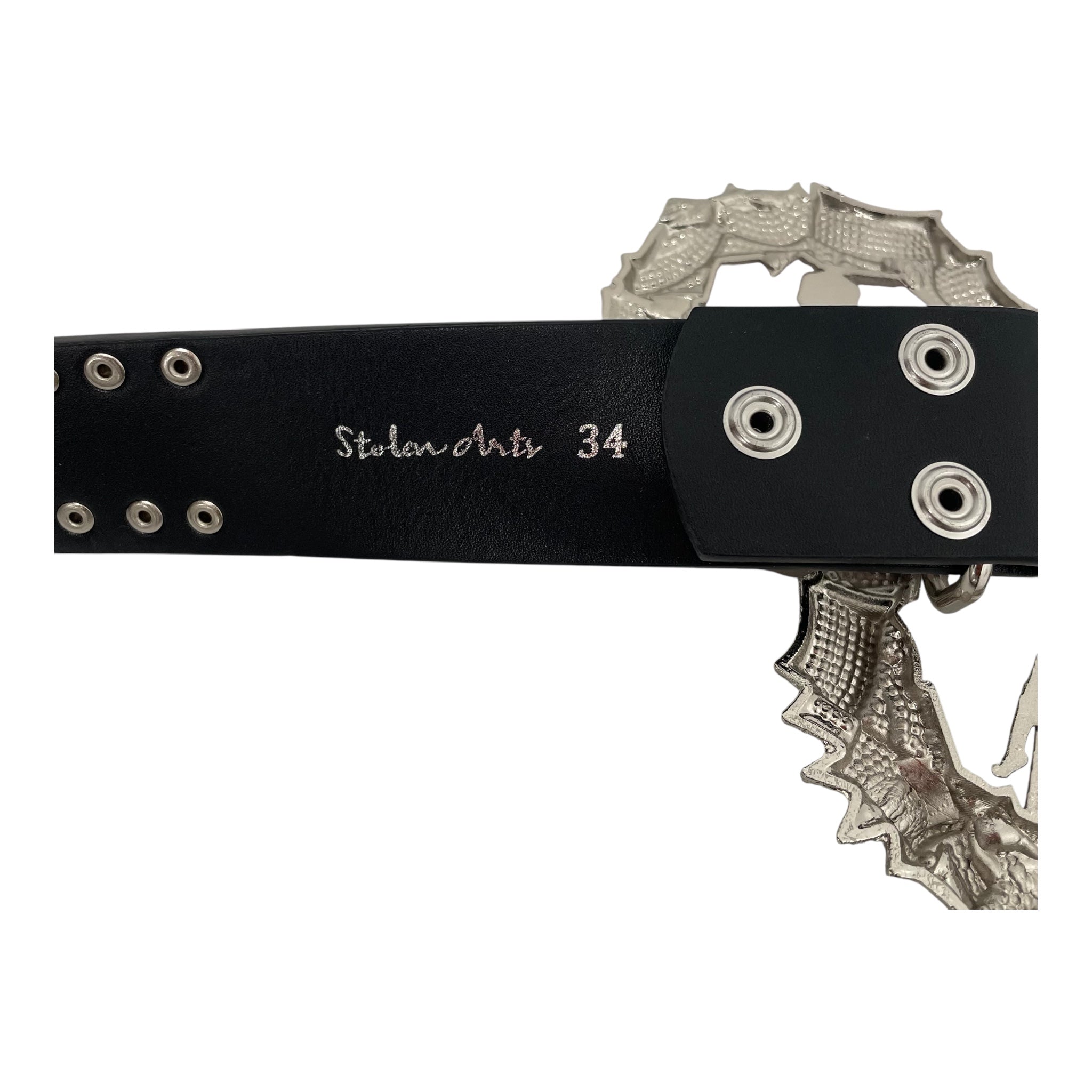 STOLEN ARTS/Belt/Leather/BLK/OLYMPIC STRIPPERS+RHINESTONES view 3