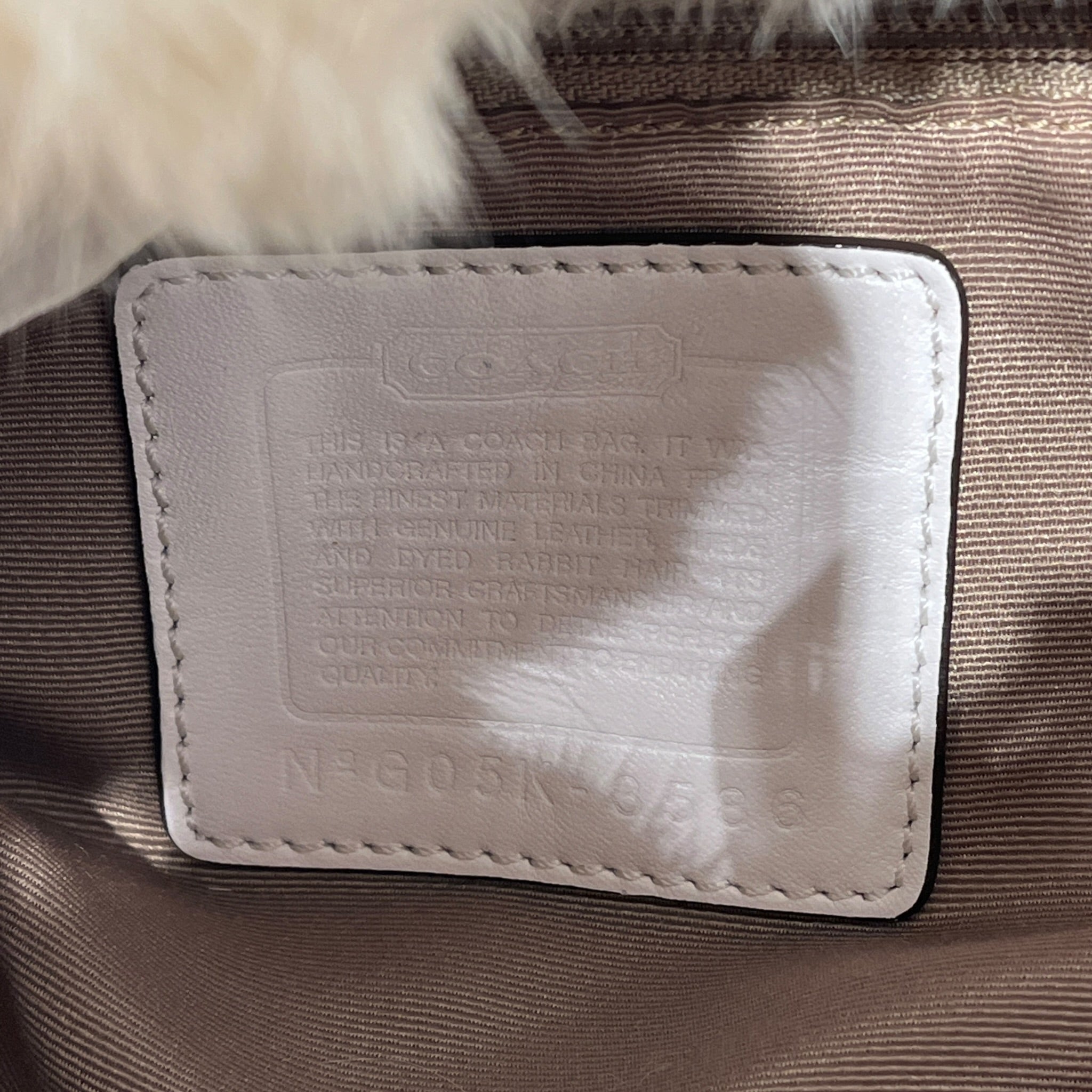 COACH/Hand Bag/Fur/WHT/WHITE FUR SKI BUNNY POUCH BAG view 5