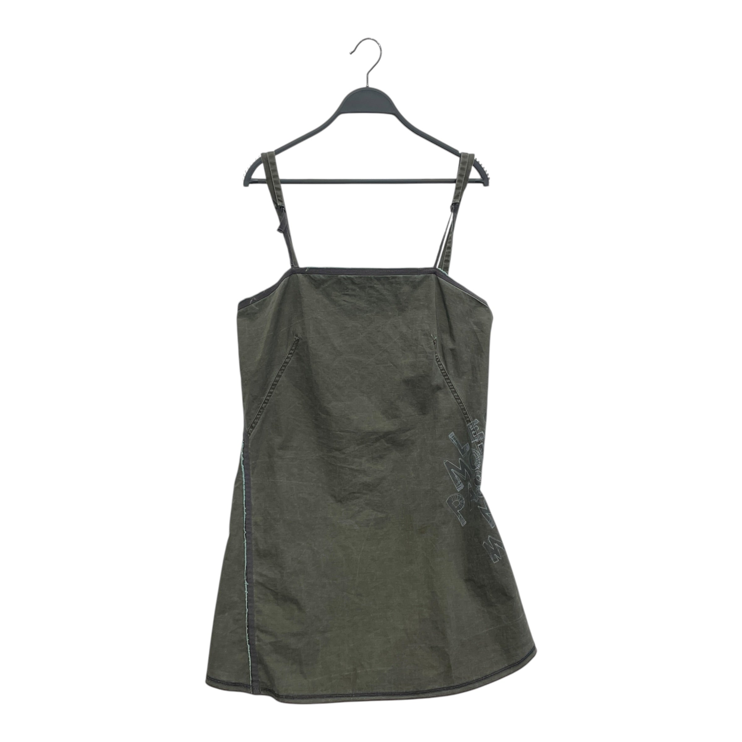 cop.copine/Camisole Dress/42/Graphic/Cotton/BRW/Mini Length/WRAP/TEAL LINING view 1