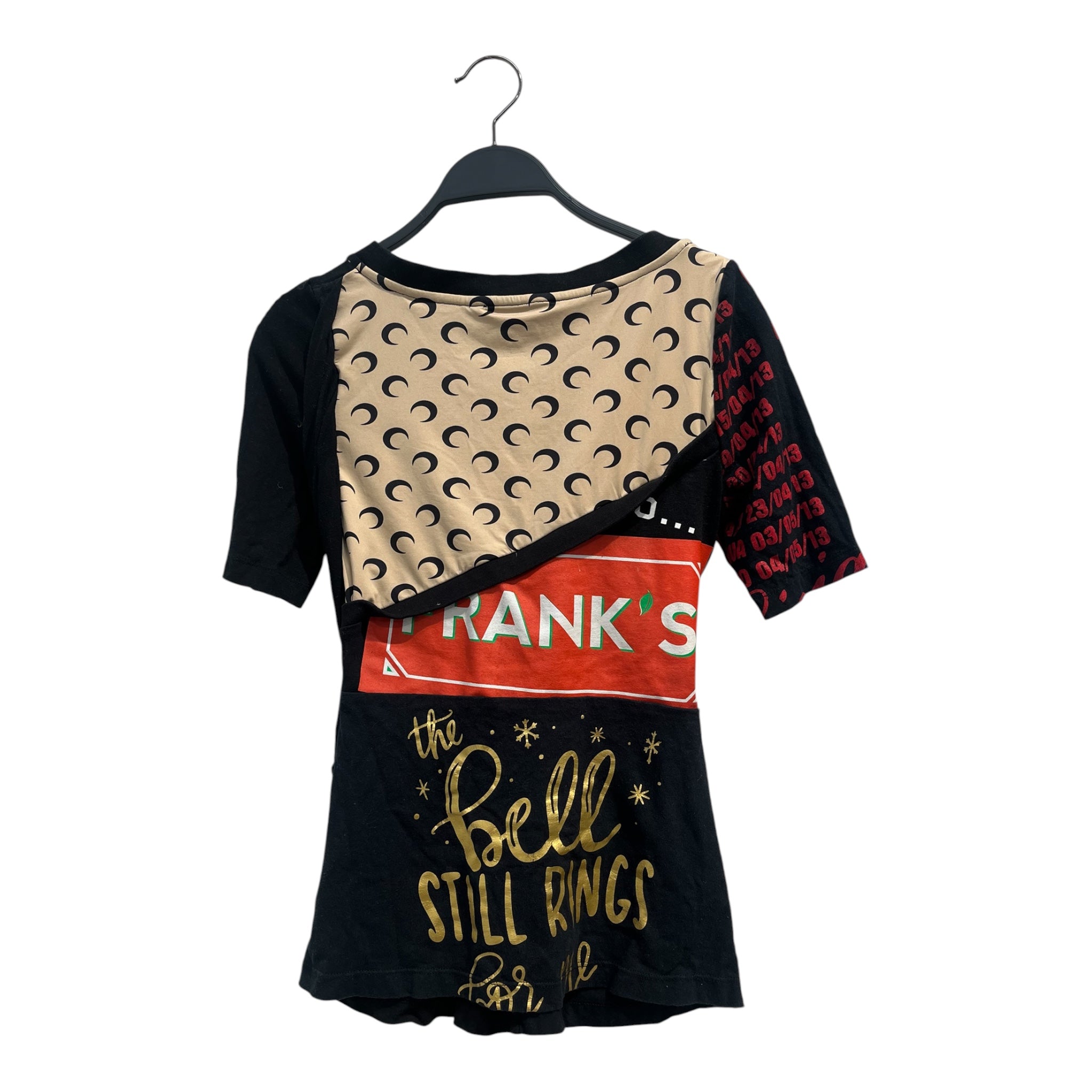 MARINE SERRE/Cut & Sew/S/All Over Print/Cotton/BLK/FRANKS-THE BELL STILL RINGS view 2