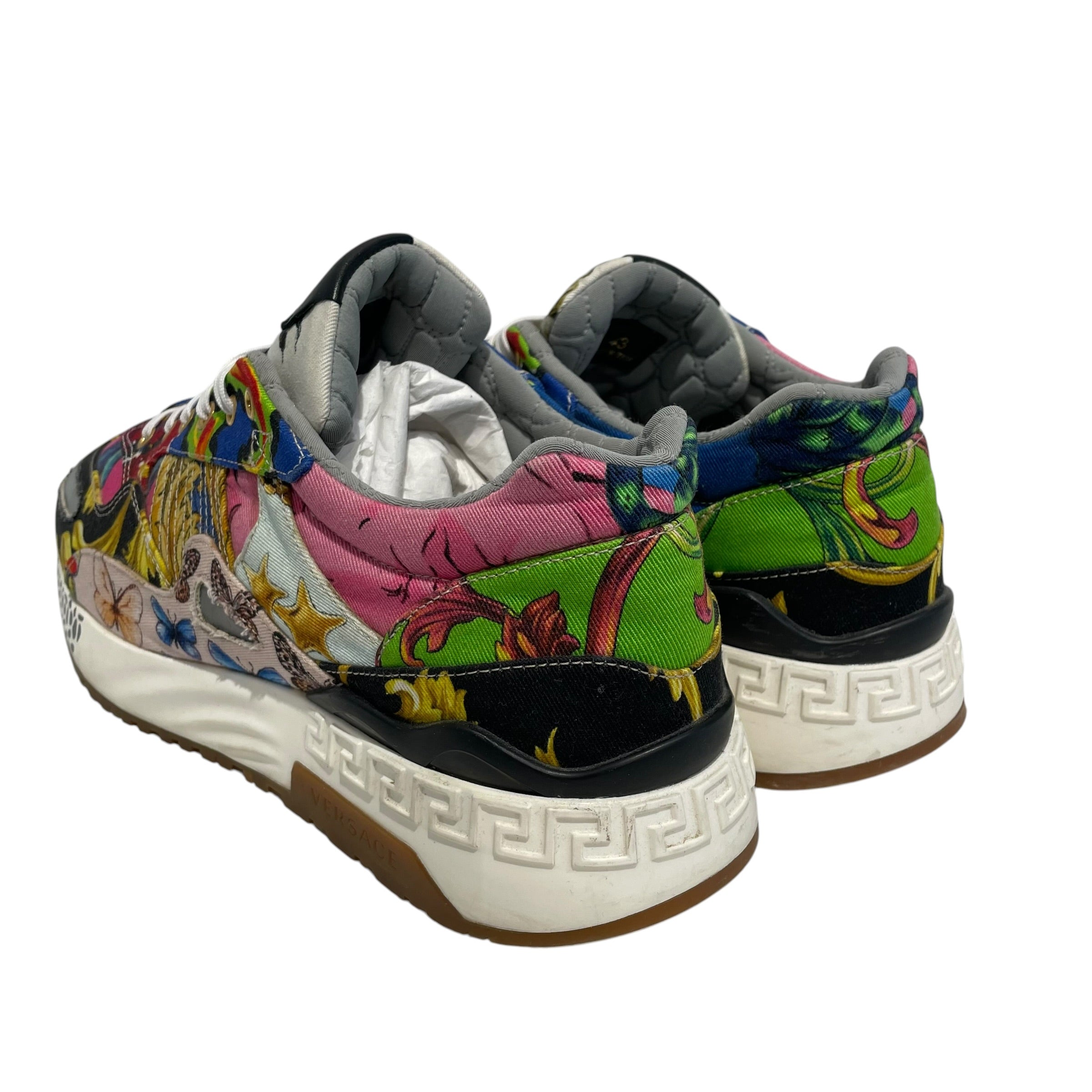 VERSACE/Low-Sneakers/EU 43/Floral Pattern/Cotton/MLT/Achillies Baroque view 2