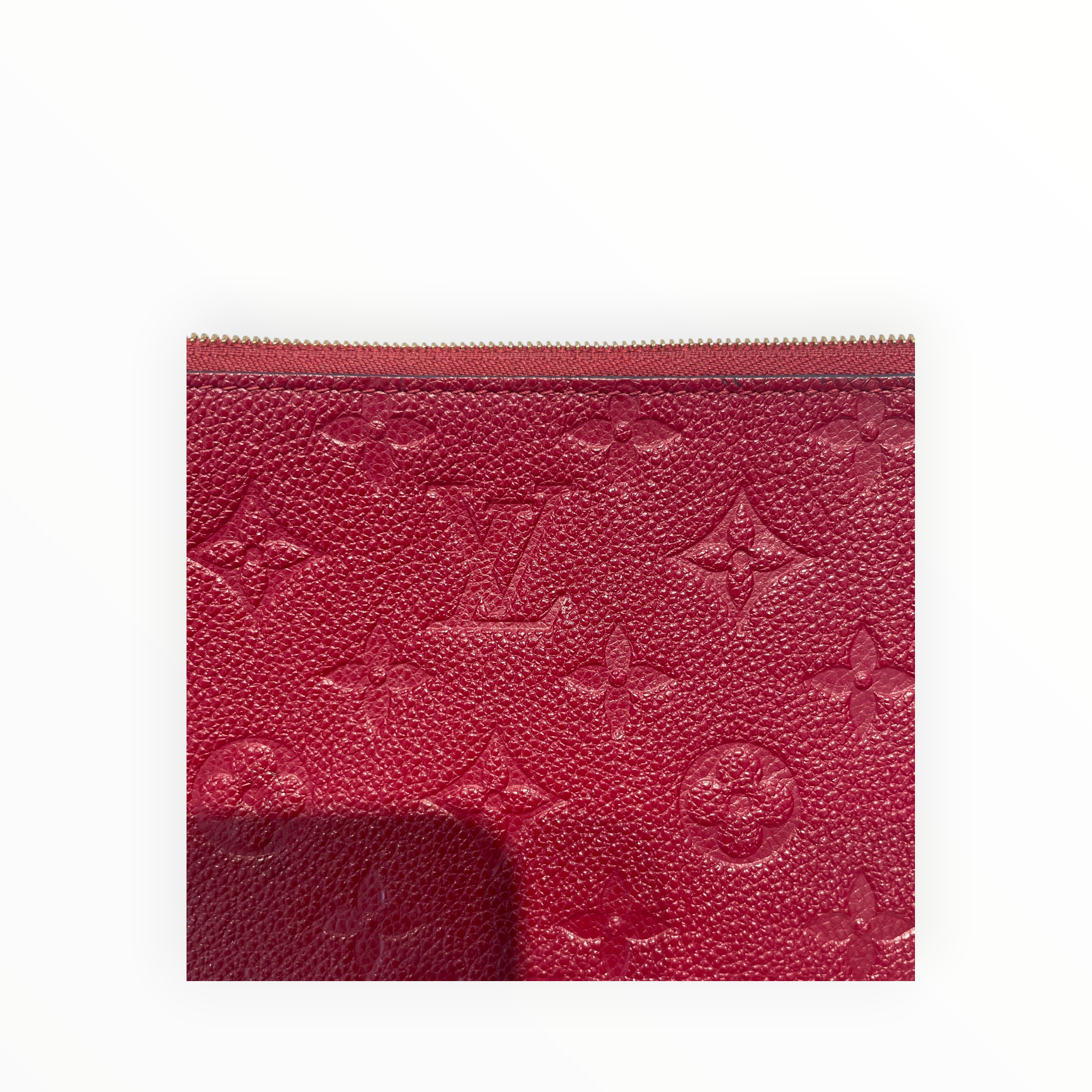 LOUIS VUITTON/Cross Body Bag/Leather/RED/Empreinte Pochette view 9