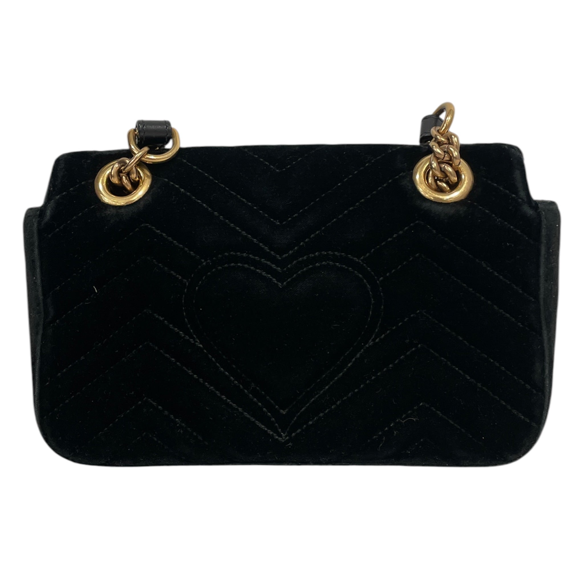 GUCCI/Bag/BLK/DOUBLE G MARMONT MINI view 2