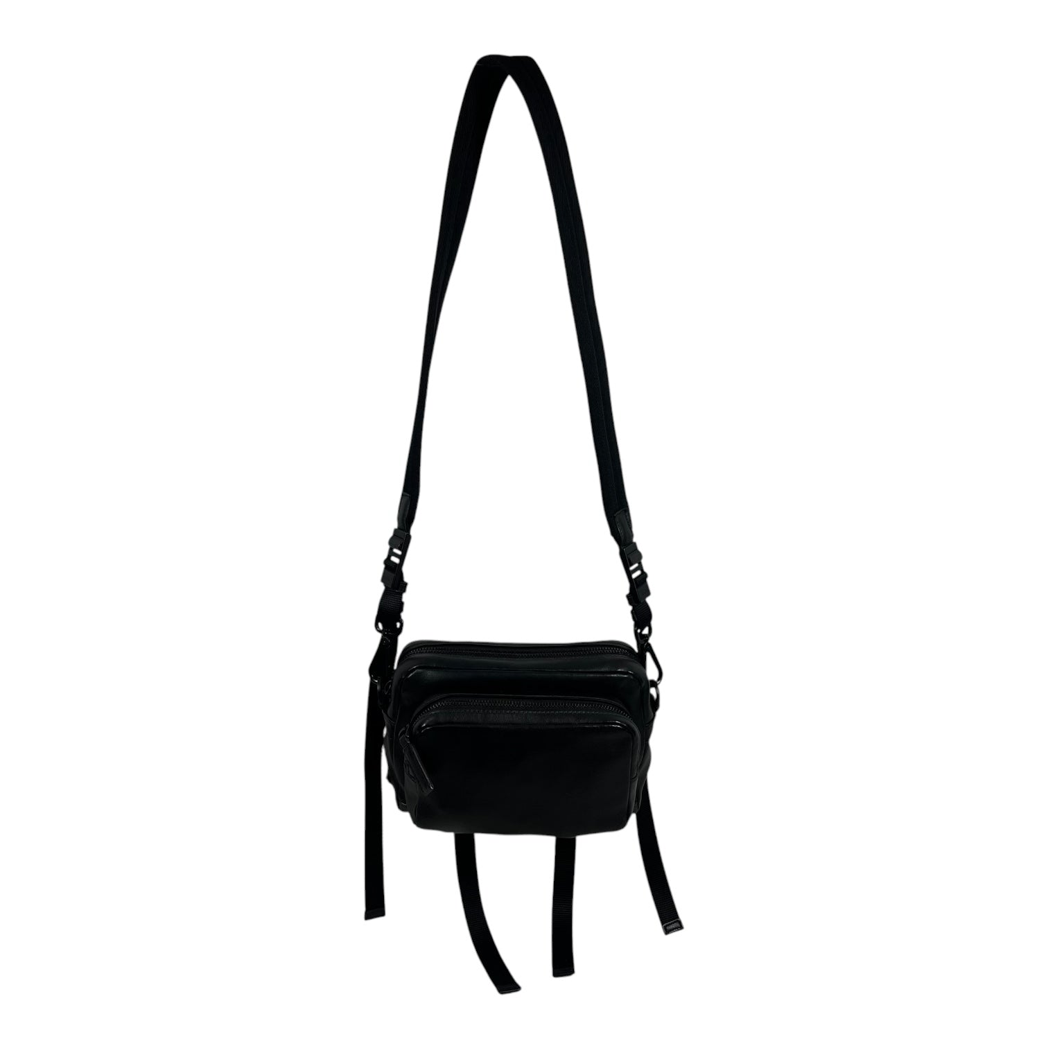PRADA/Cross Body Bag/Leather/BLK/classic leather cross body view 1