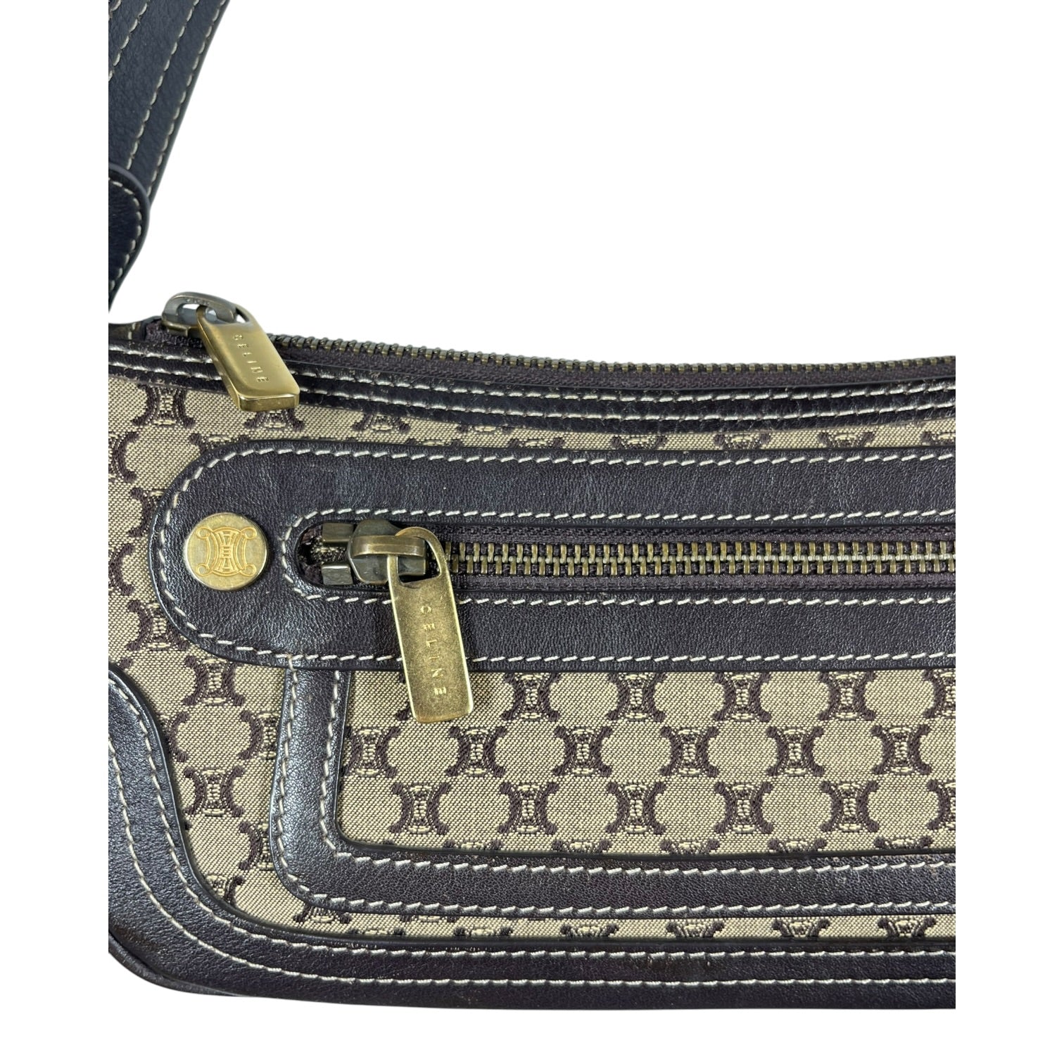 CELINE/Bag/Monogram/BRW/Canvas Shoulder Bag view 3