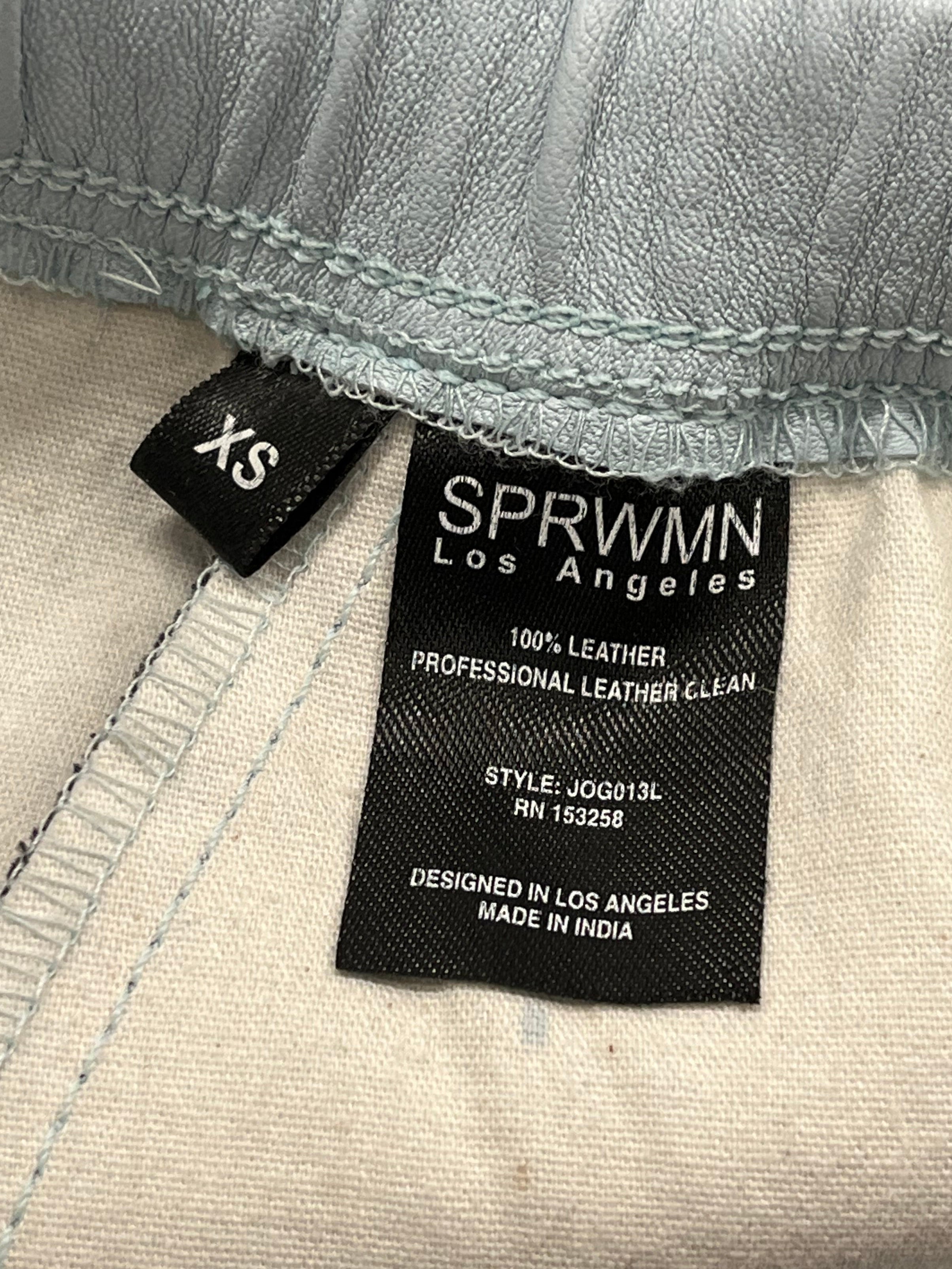 SPRWN/Skinny Pants/XS/Leather/BLU/ view 4