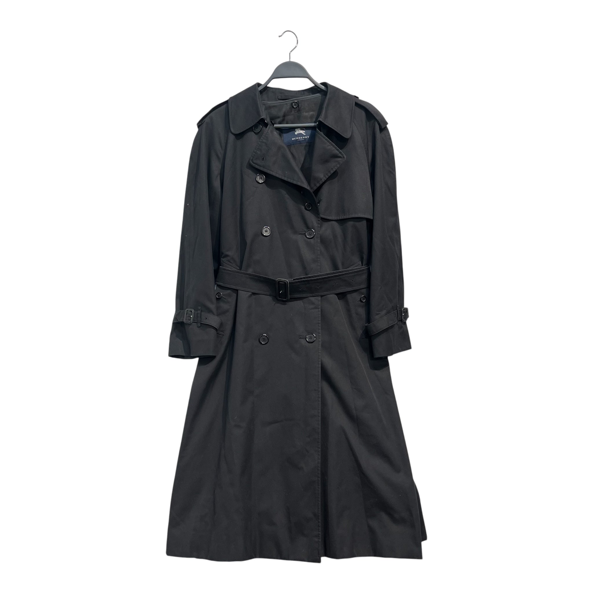 BURBERRY LONDON/Trench Coat/Cotton/BLK/PLAID LINNG/ WITH LINER view 1