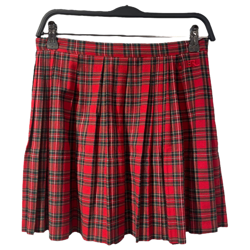 ERL/Skirt/M/Plaid/Cotton/RED/school style