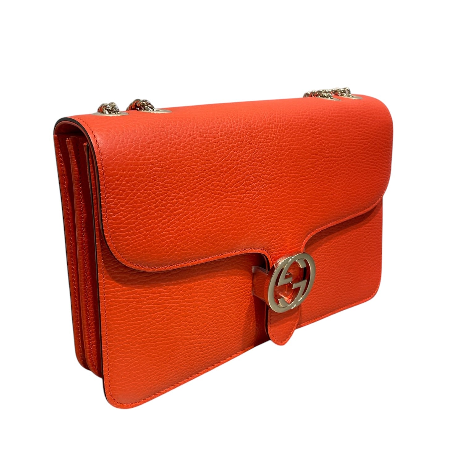 GUCCI/Hand Bag/Leather/ORN/Orange interlocking G view 6