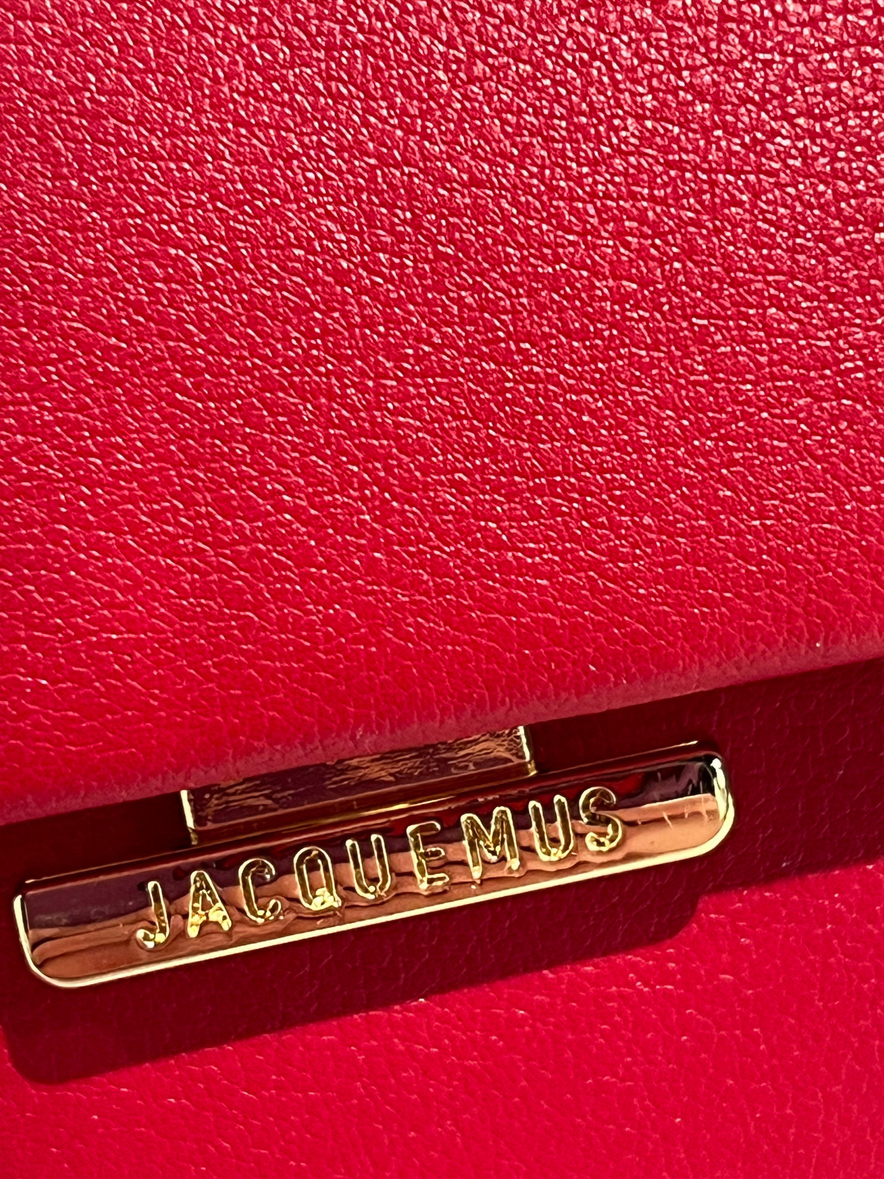 JACQUEMUS/Bag/Leather/RED/LE ROND CARRE SMALL SHOULDER view 4