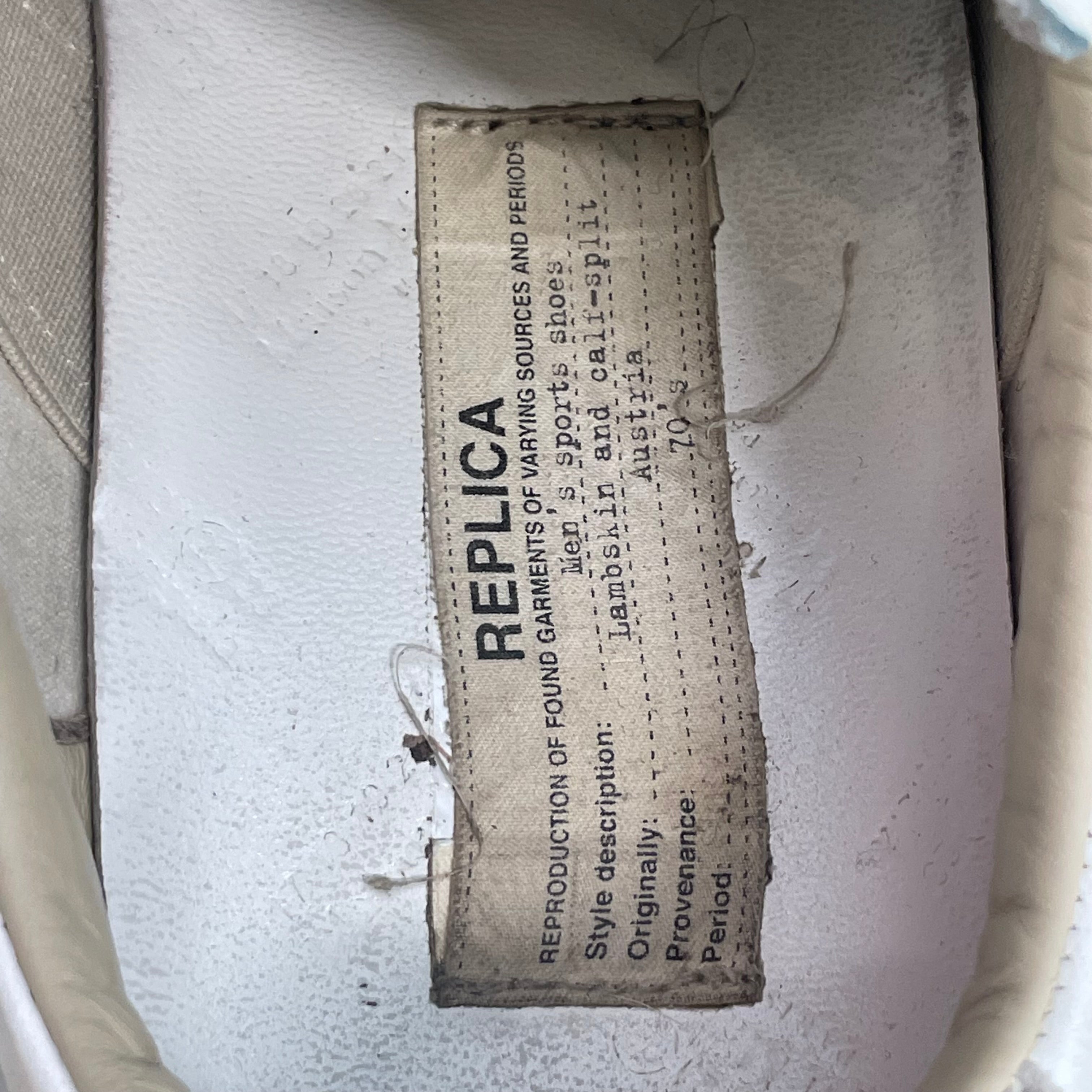 Maison Margiela/Low-Sneakers/EU 40/Lambskin/WHT/SPORT SHOES/ WHITE/GREY CREAM view 6