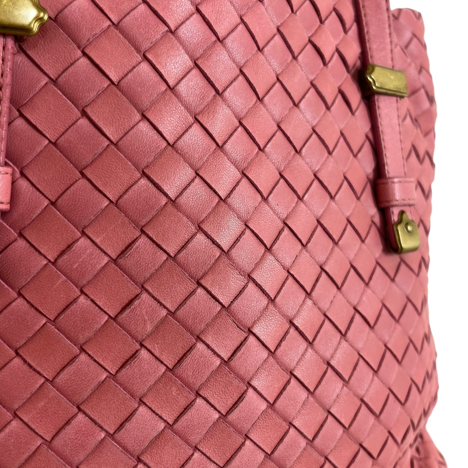 BOTTEGA VENETA/Hand Bag/Leather/PNK/Intrecciato Top Handle Bag view 4
