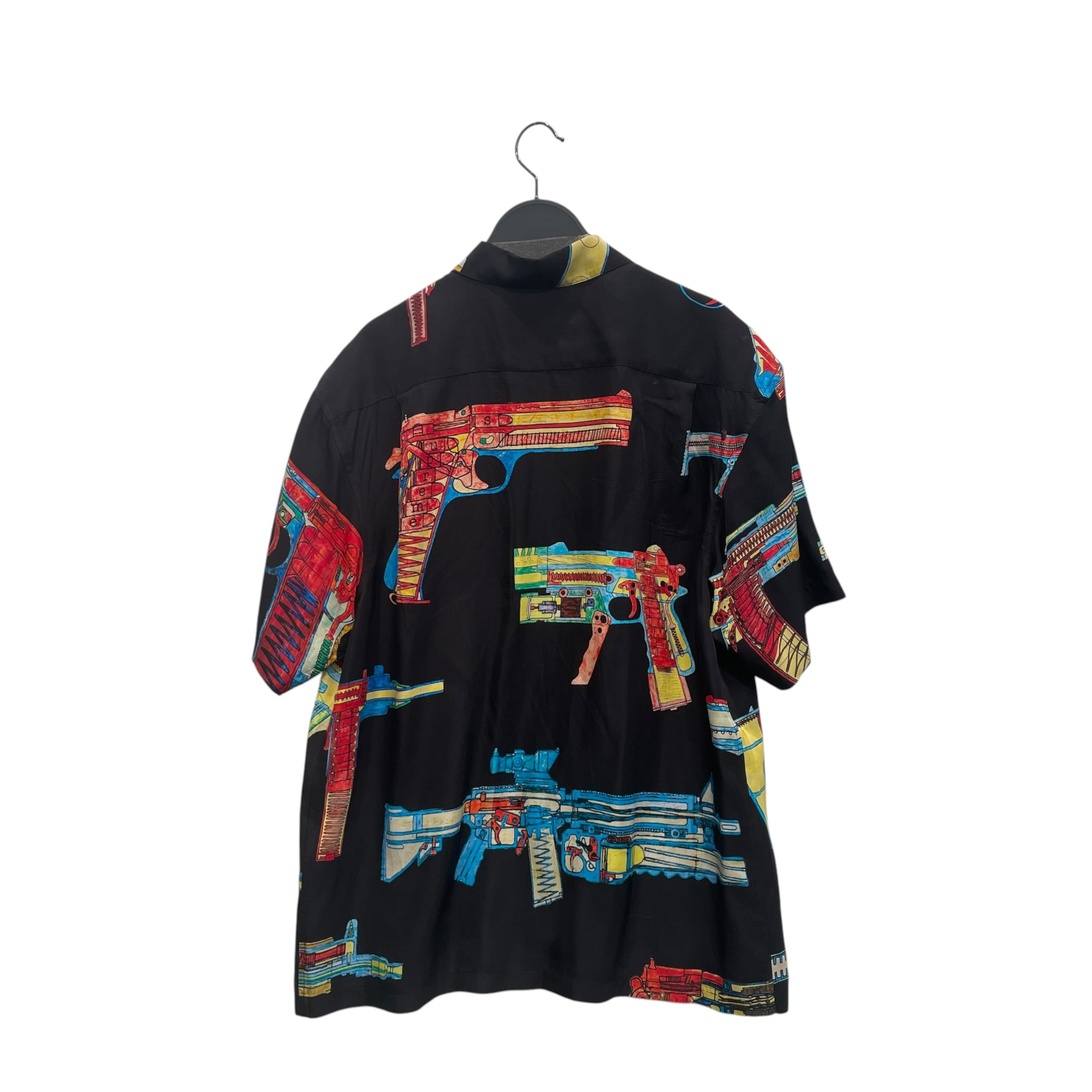 Supreme/Polo Shirt/S/Rayon/BLK/All Over Print/SUPREME BLK MLT GUN PRINT SS view 2