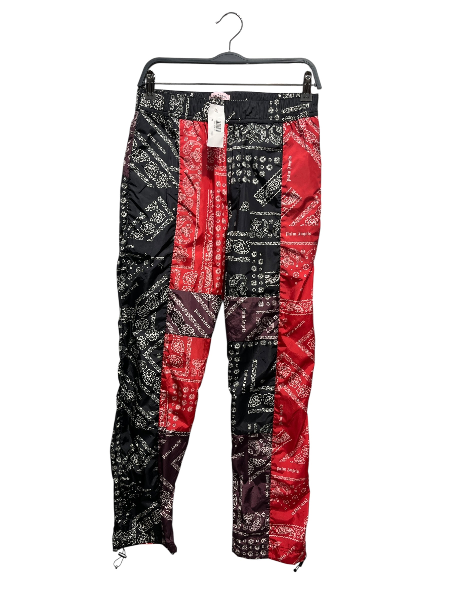 Palm Angels/Straight Pants/M/Paisley/Polyester/BLK/BANDANA PRINT view 1