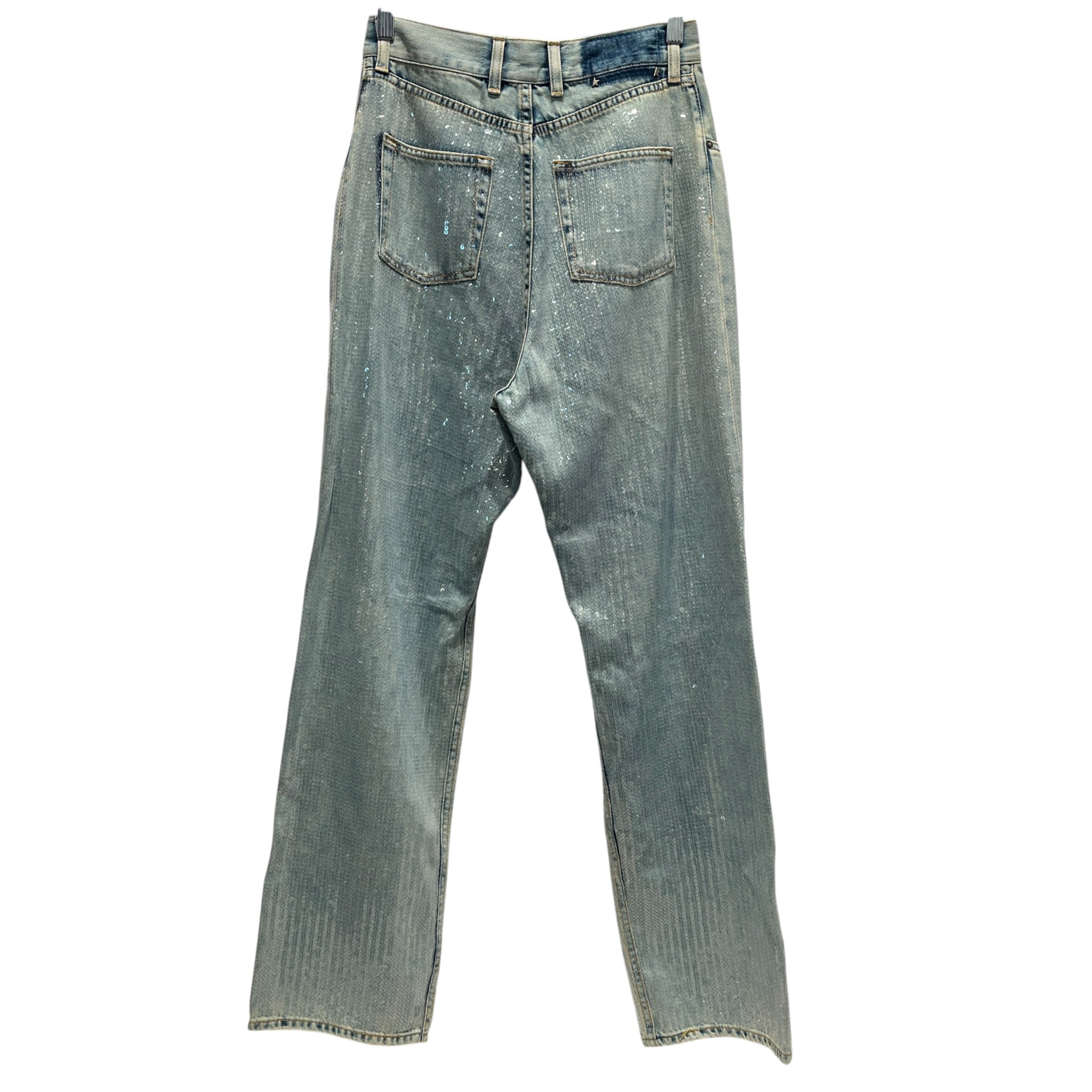 GOLDEN GOOSE/Straight Pants/28/Denim/BLU/Distressed/SEQUINS ALL OVER/RIPS IN LEGS view 2