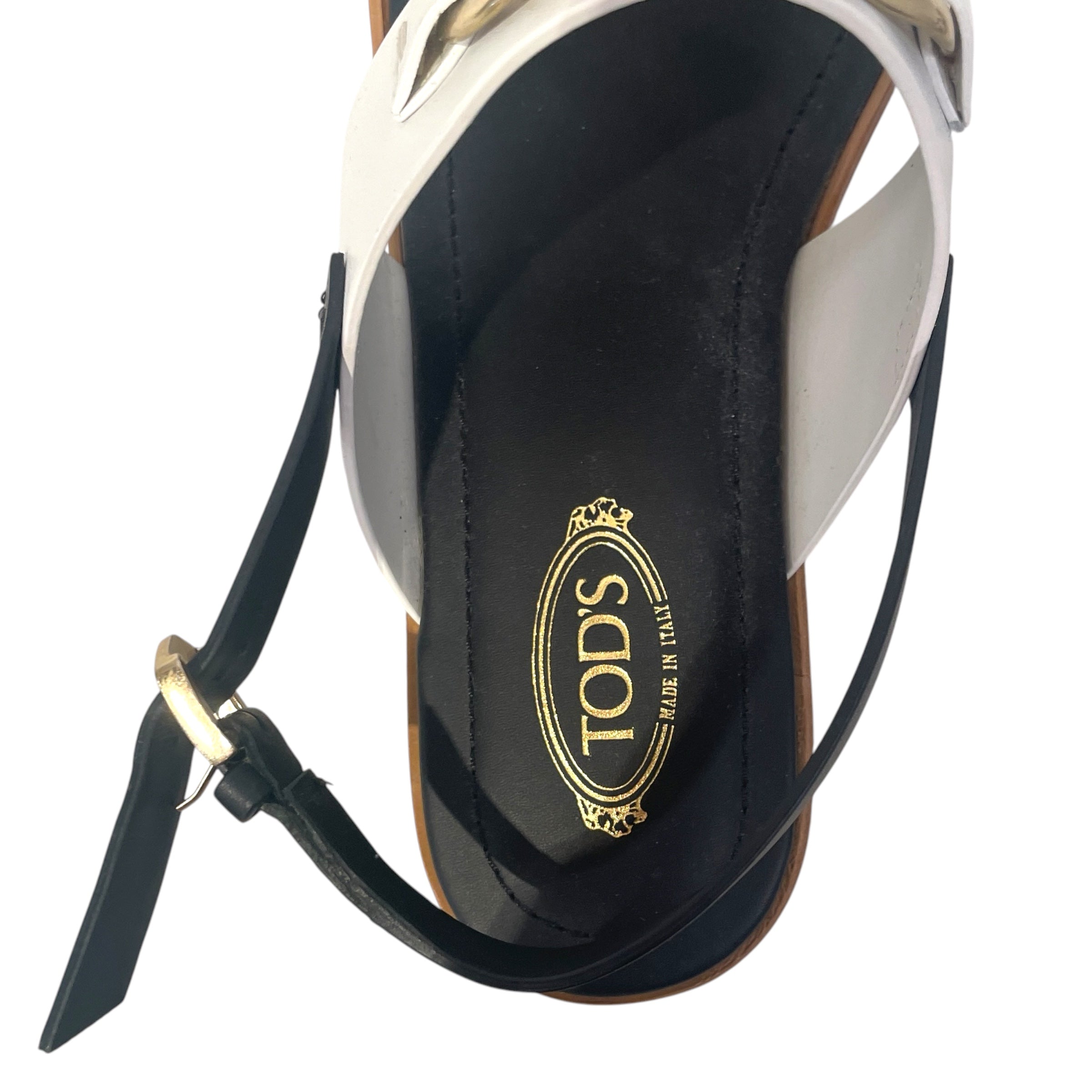 TOD'S/Sandals/EU 39.5/Leather/MLT/black and white view 3