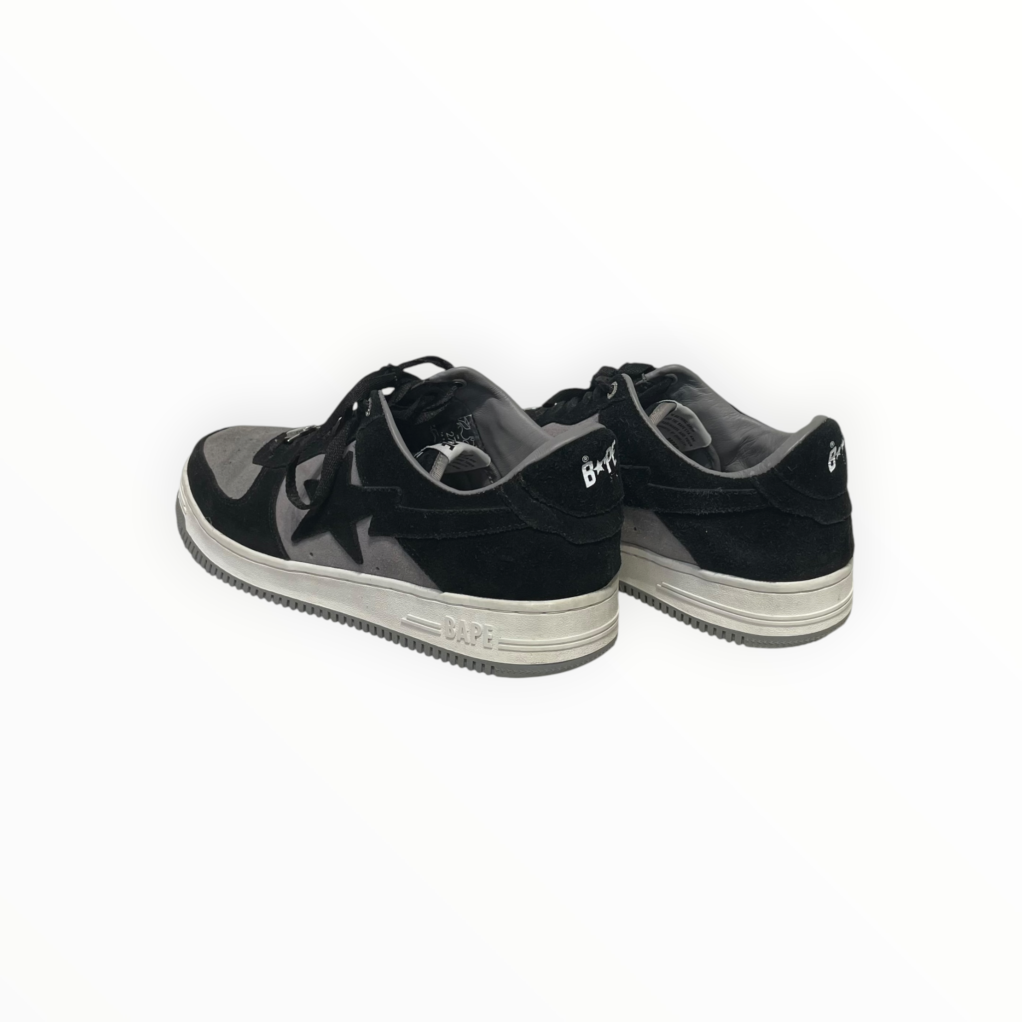 BAPE STA!/Low-Sneakers/US 9.5/Suede/BLK/SK8 BLACK & GREY view 2
