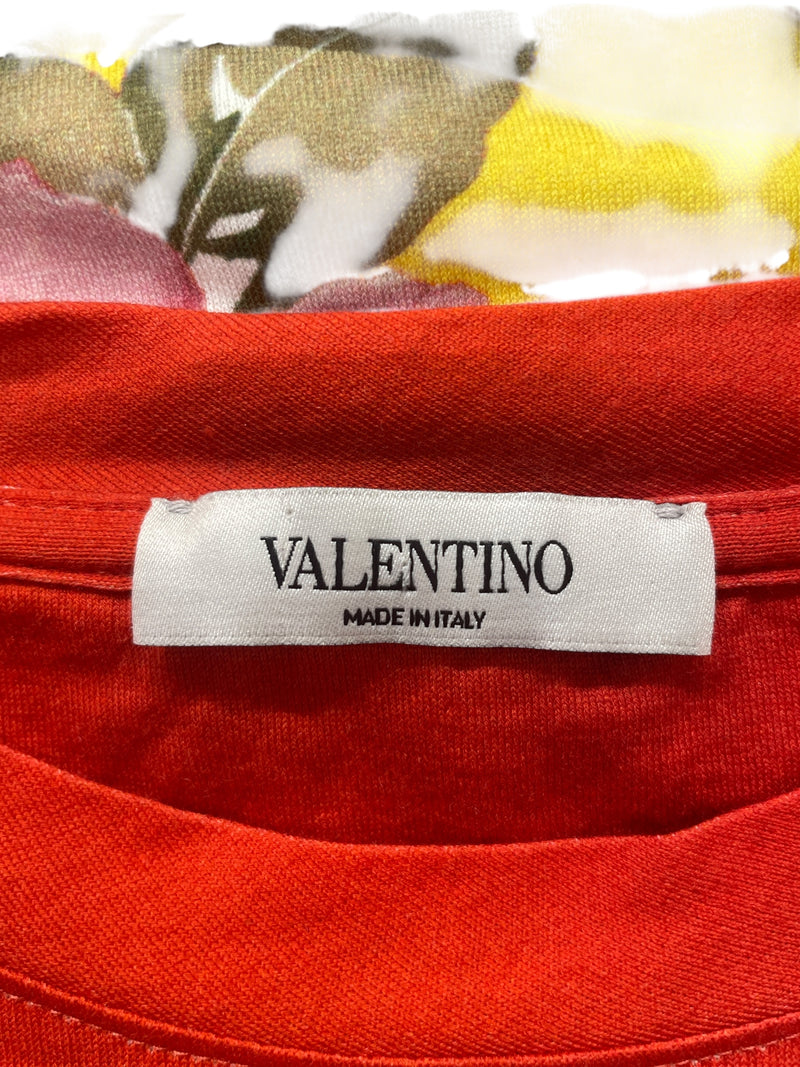VALENTINO/T-Shirt/S/Cotton/MLT/Floral Pattern/