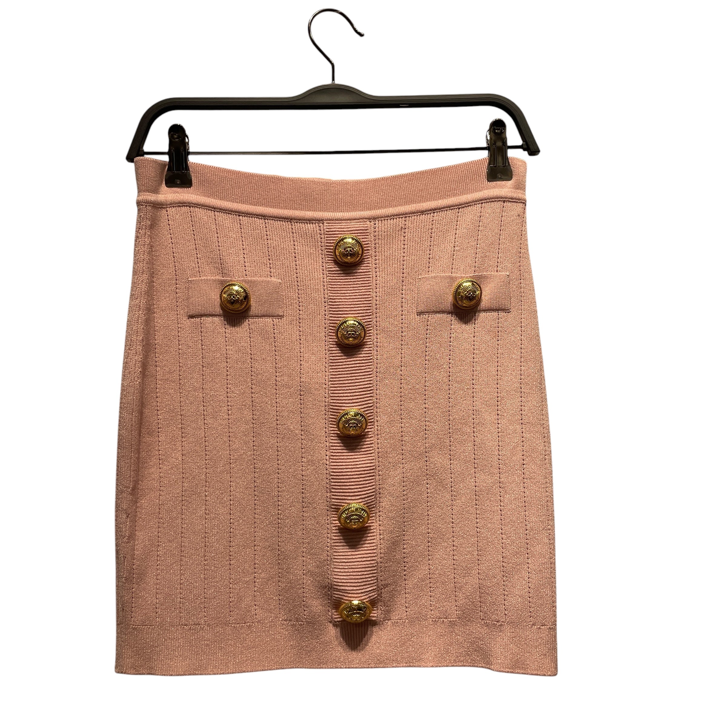 BALMAIN/Skirt/40/Cotton/PNK/BUTTON KNIT view 1