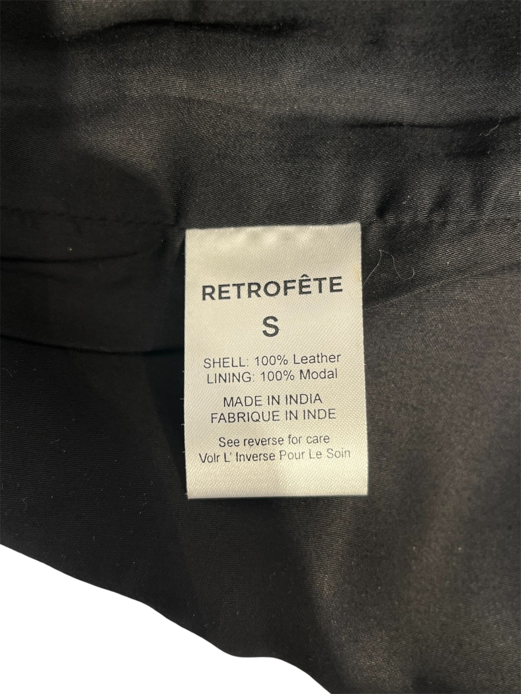 Retrofete/Skirt/S/Leather/BLK/Mini Length/ view 4