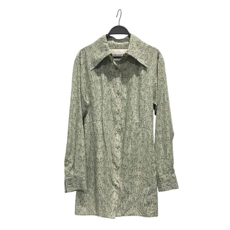 Andersson Bell/LS Blouse/S/All Over Print/Polyester/GRN/