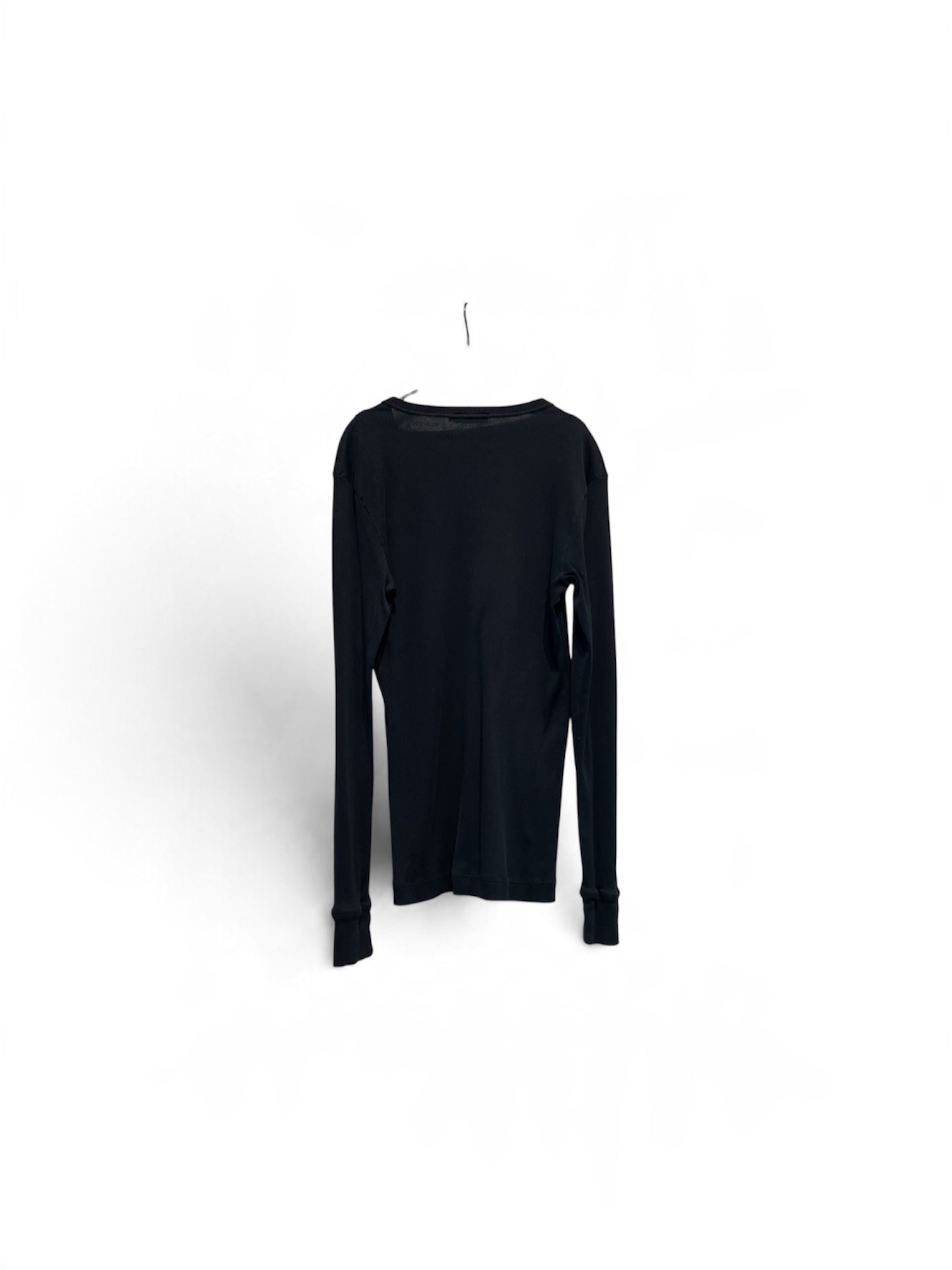 DOLCE&GABBANA/Henleyneck CS/52/Cotton/BLK/Cotton/Silk Henley Shirt view 2