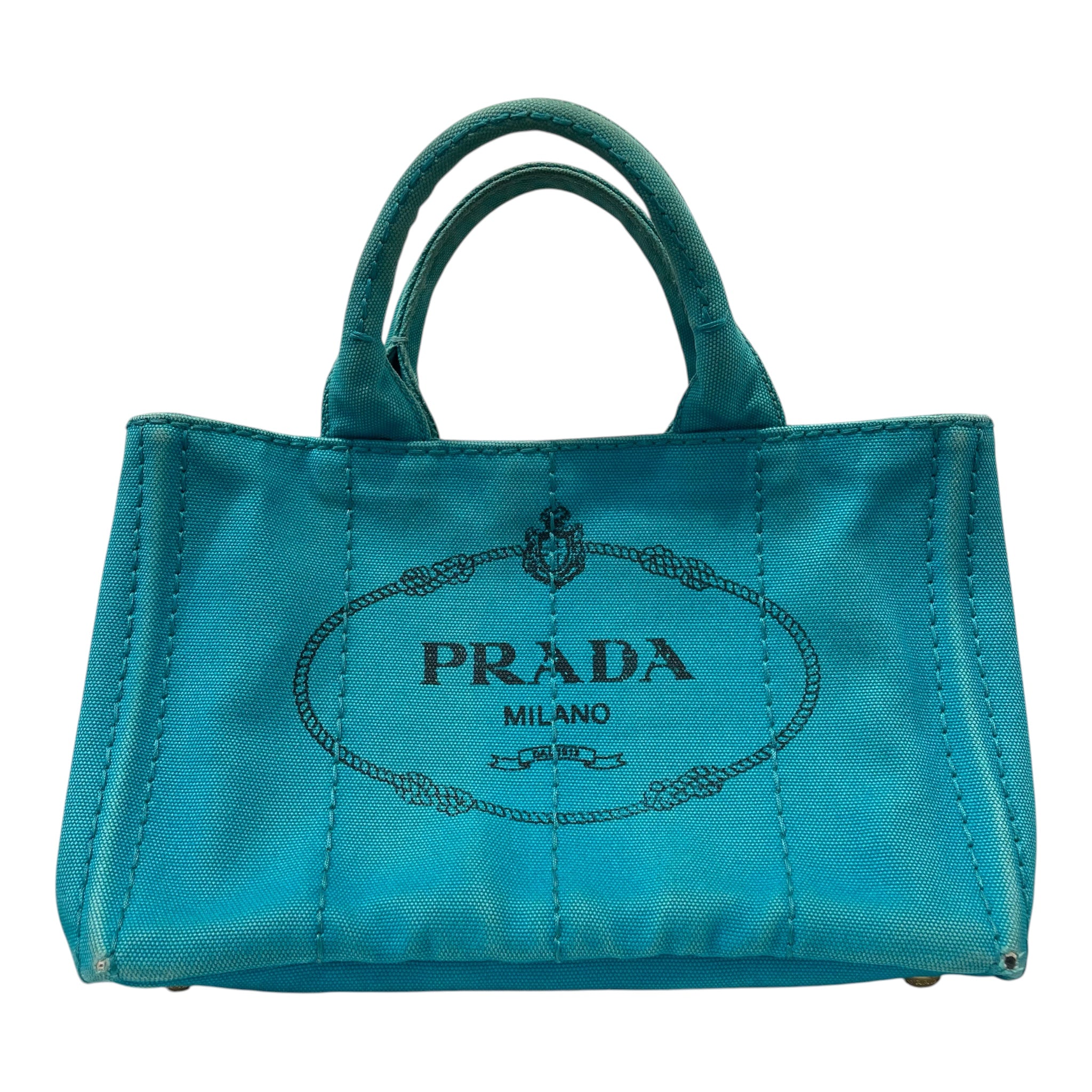 PRADA/Hand Bag/Cotton/BLU/CAVAS SML CANAPA view 1