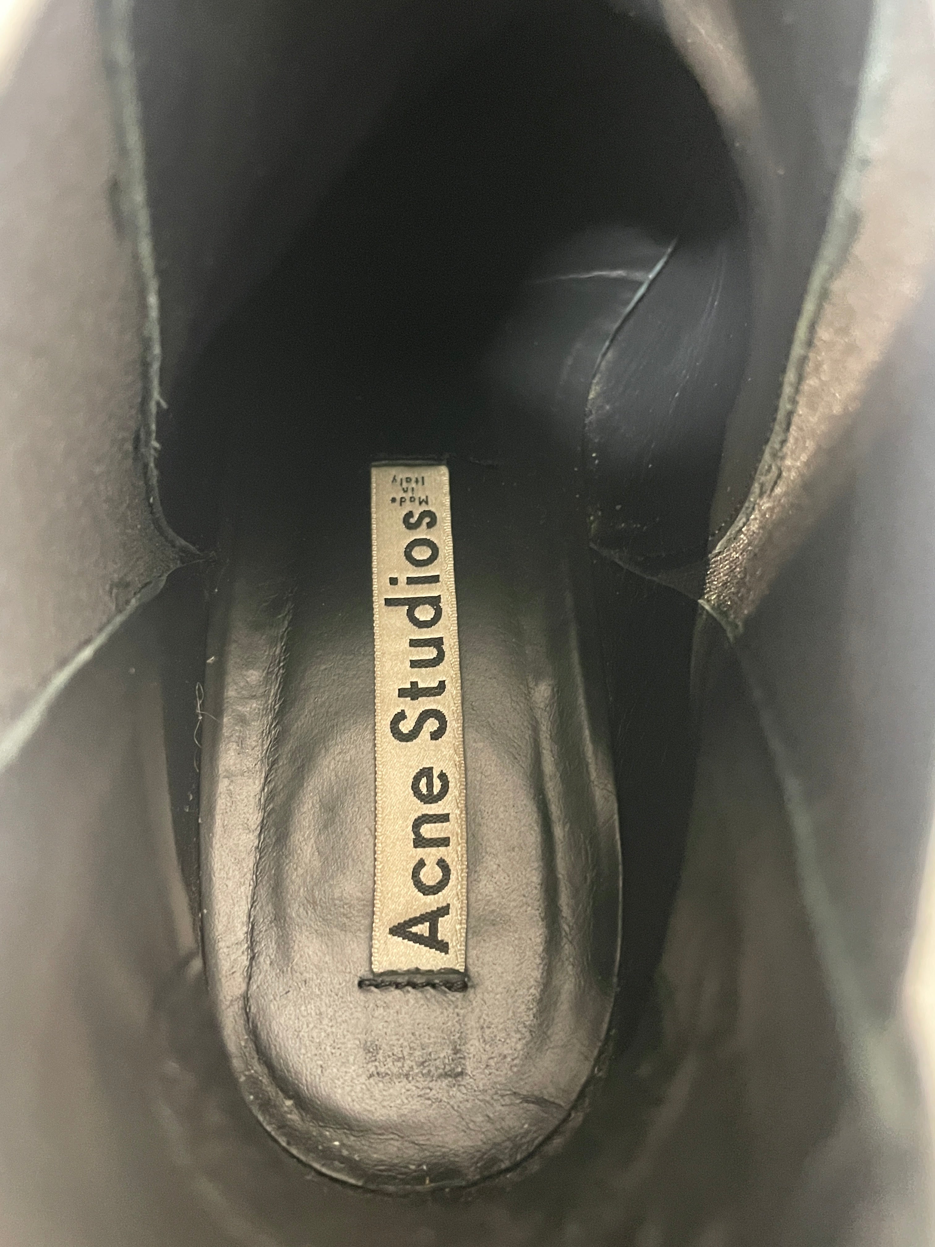 Acne Studios/Chelsea Boots/EU 39/Leather/BLK/pointed toe view 3