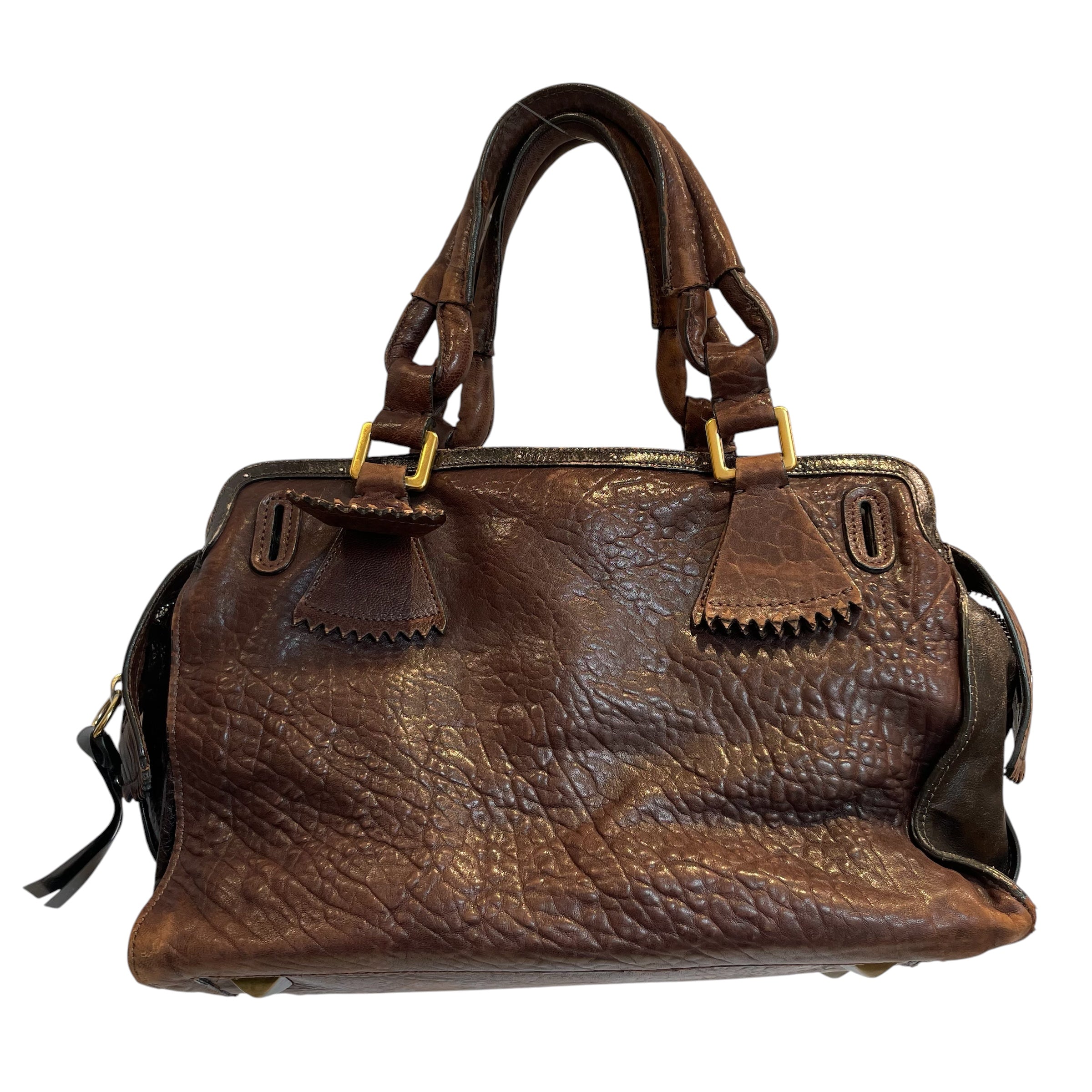 Chloe/Luggage/Leather/BRW/Elvire brown/studded leather/ view 2