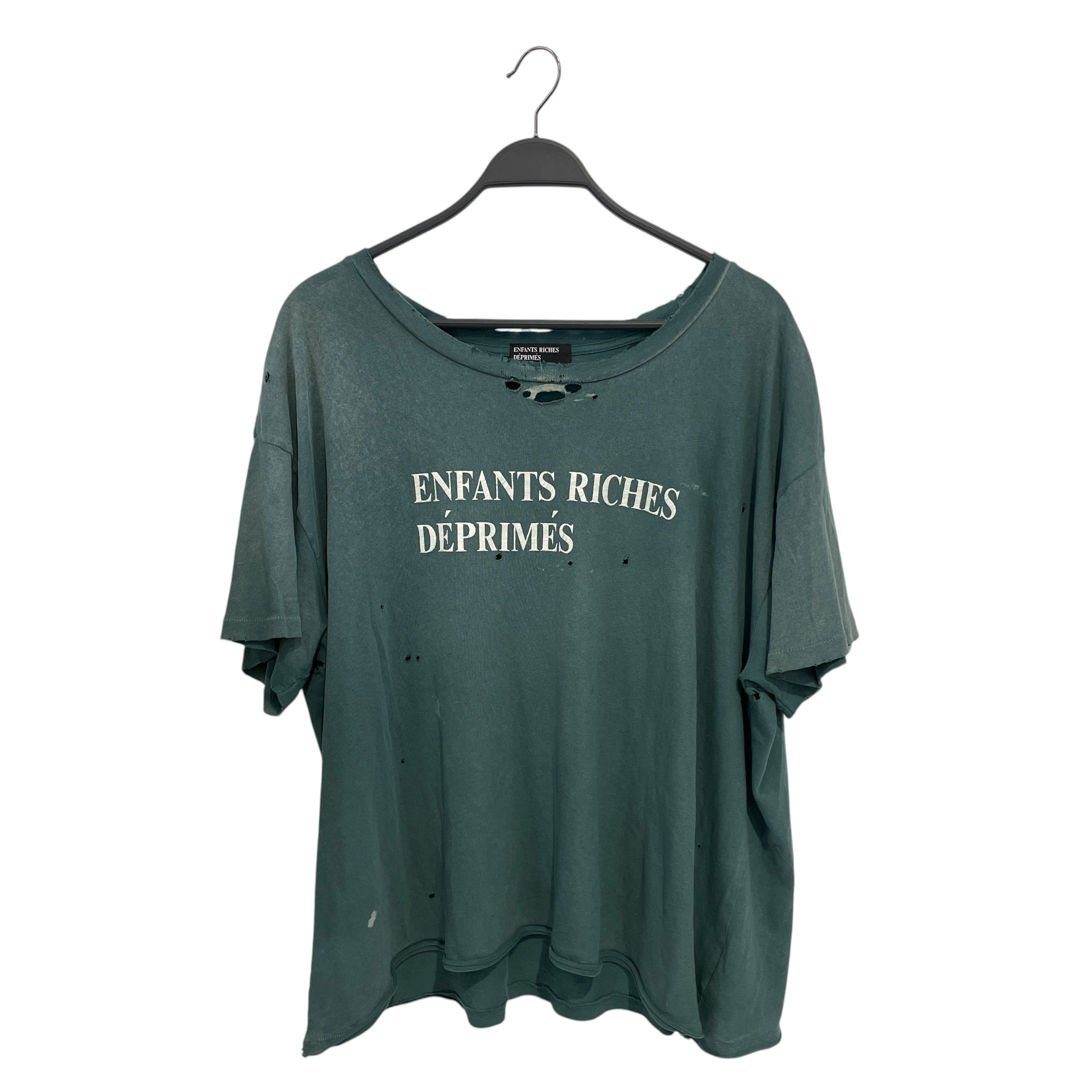 enfants riches deprimes/T-Shirt/XL/Cotton/GRN/Distressed Logo Tee view 1