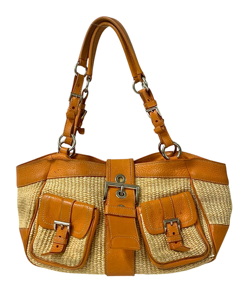 PRADA/Hand Bag/Leather/ORN/129