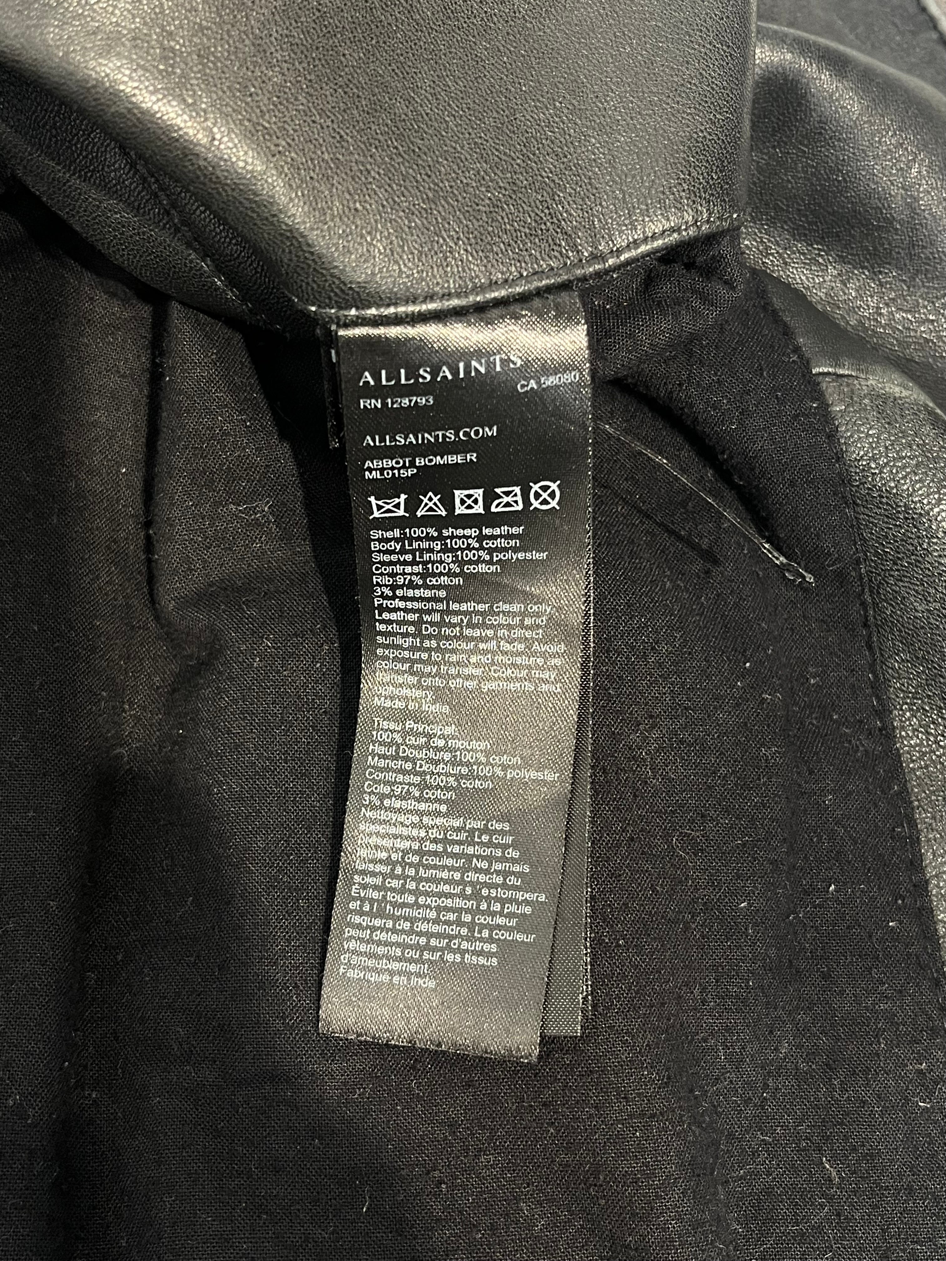 ALLSAINTS/Leather Jkt/M/Leather/BLK/BUILT IN HOODIE view 5
