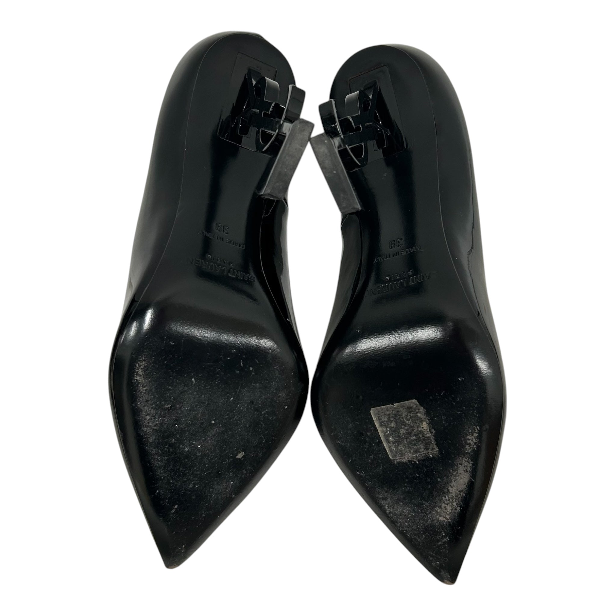 SAINT LAURENT/Heels/US 7.5/Leather/BLK/Opyum patent view 4