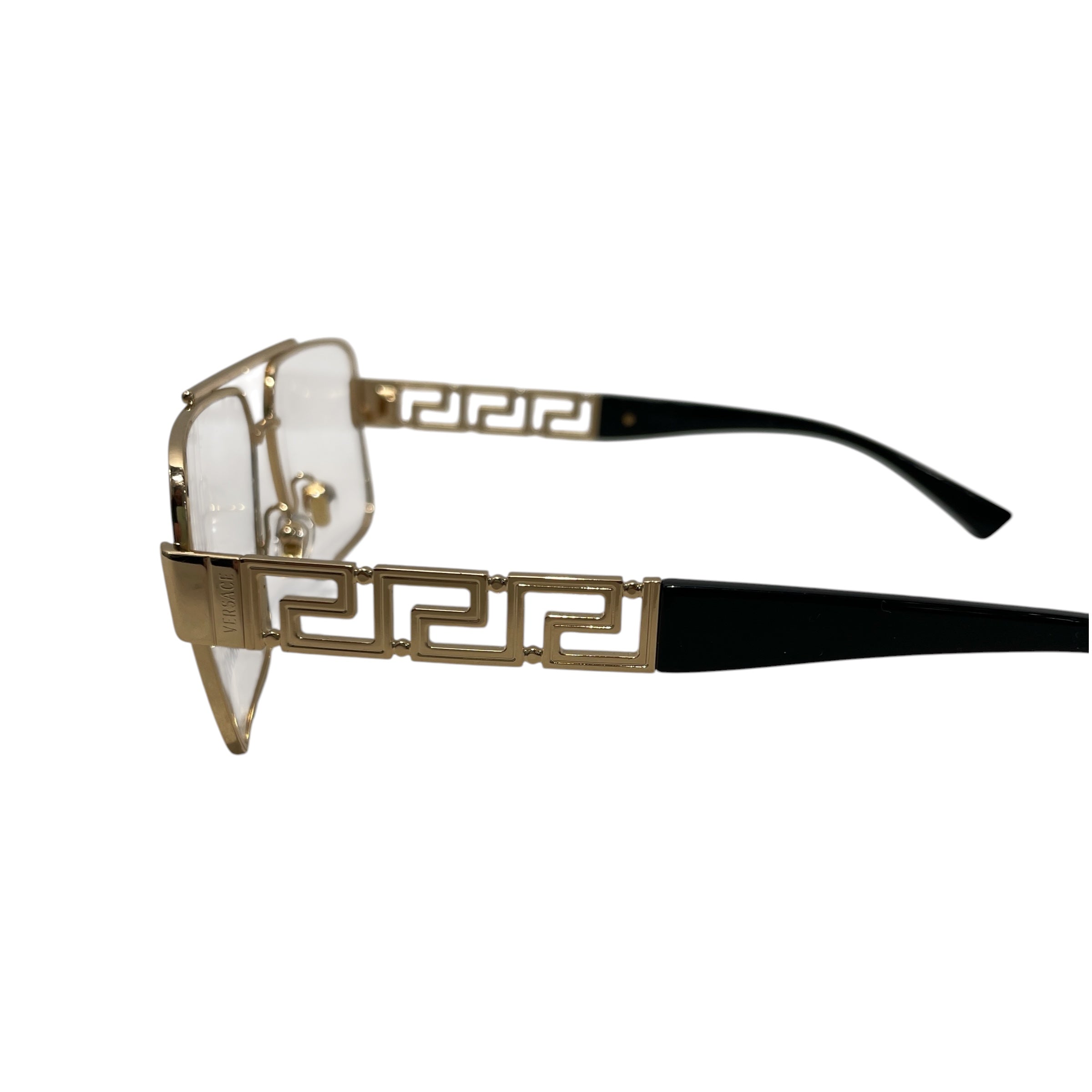 VERSACE/Glasses/Metal/GLD/M's/VE1308 GOLD CLEAR LENSE view 3