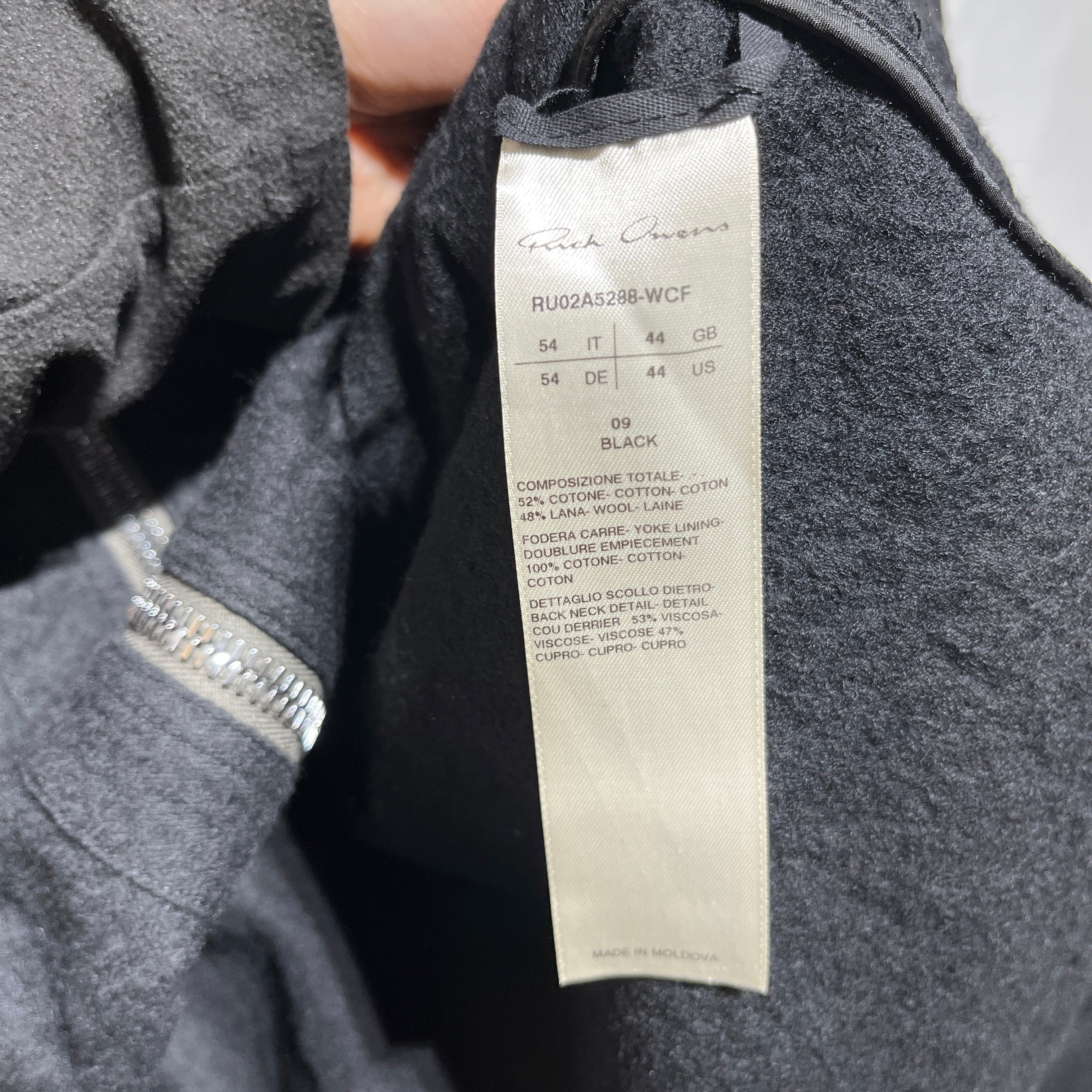 Rick Owens/LS Shirt/44/Wool/BLK/ view 4