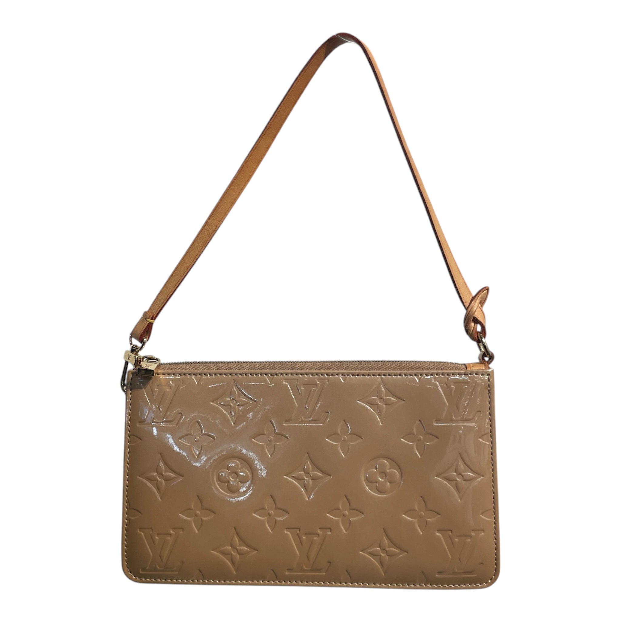LOUIS VUITTON/Hand Bag/Monogram/Leather/BEG/Vernis lexington pouchette view 1