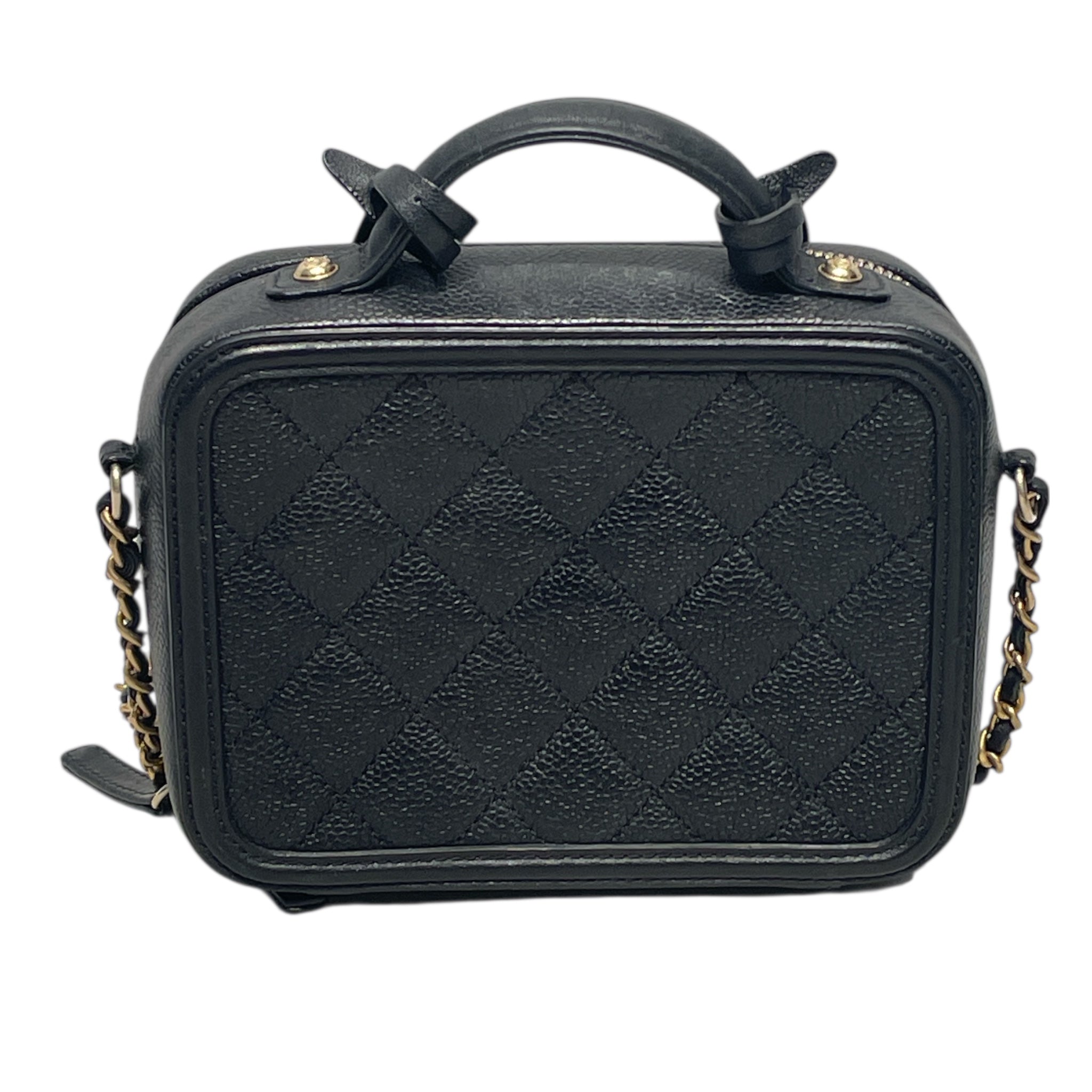 CHANEL/Cross Body Bag/Leather/BLK/ view 2