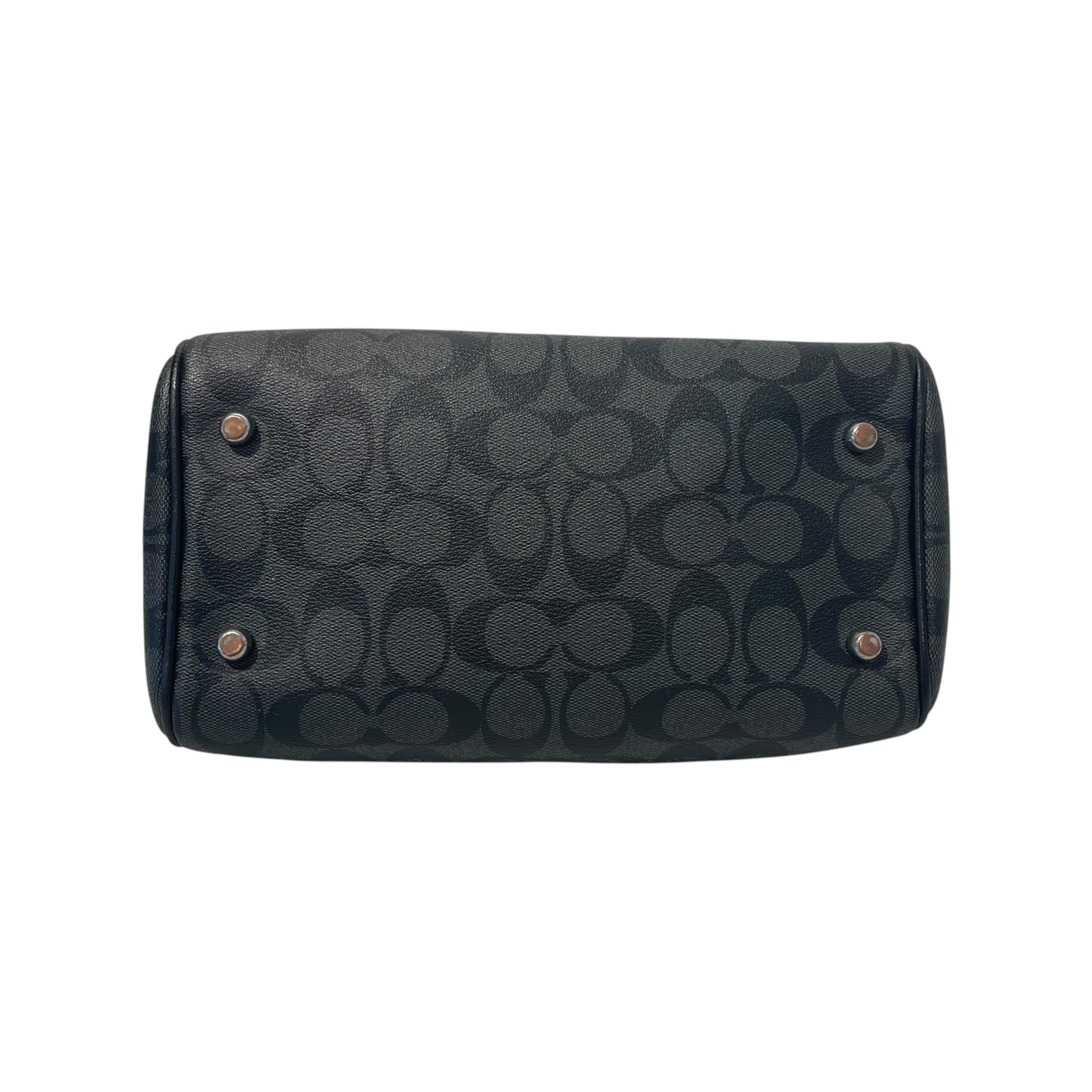 COACH/Hand Bag/Monogram/Leather/BLK/coach rowan satchel view 3