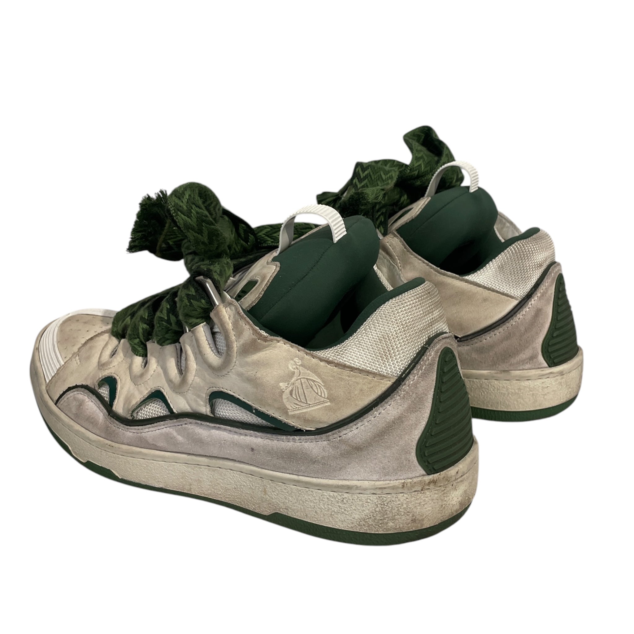 LANVIN/Low-Sneakers/EU 45/WHT/Green Laces view 2